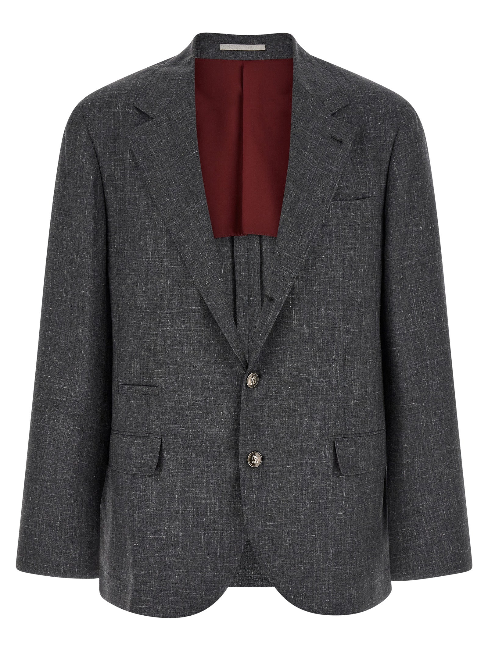 Brunello Cucinelli Gray Wool Men's Blazer