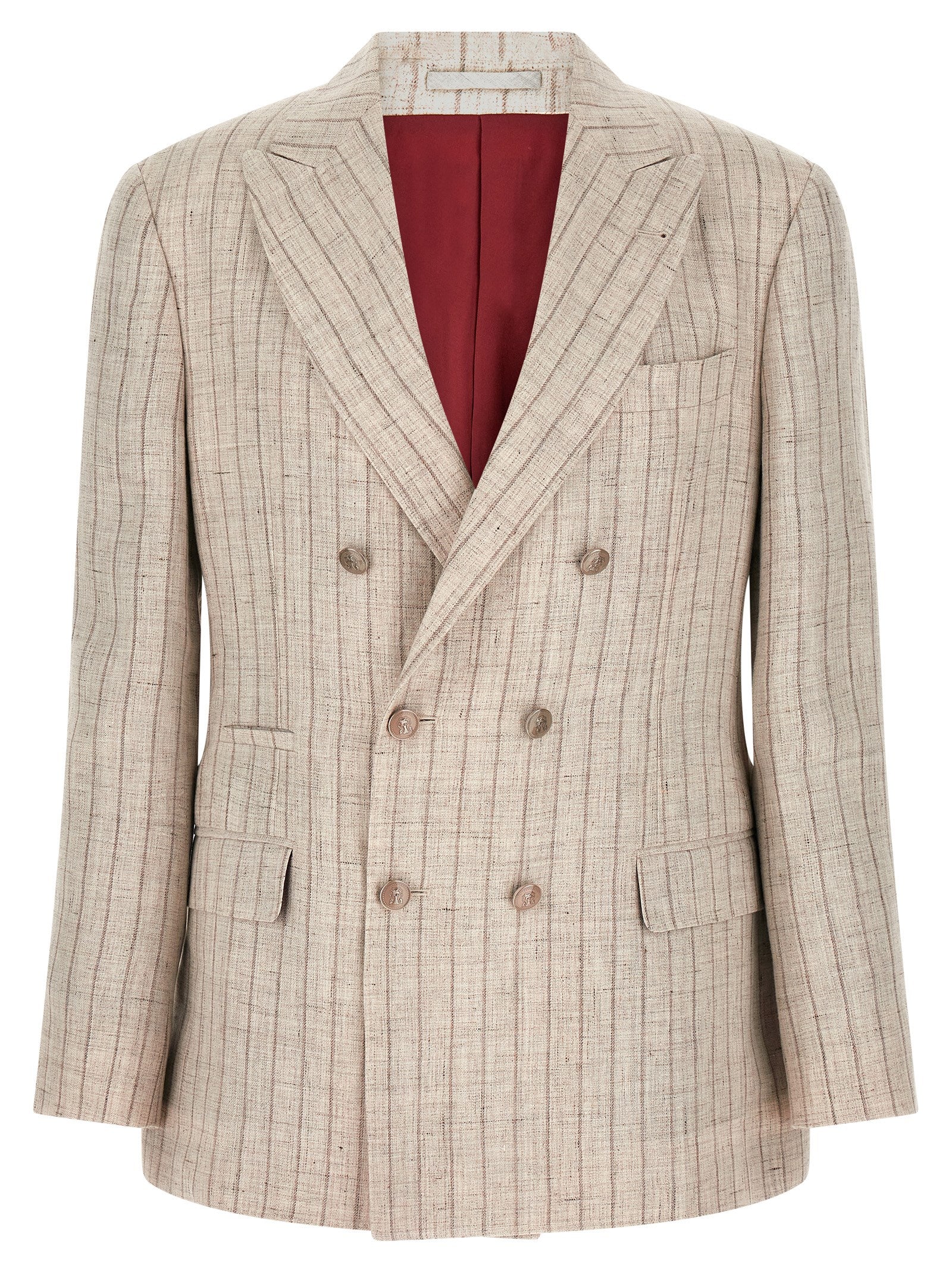 Brunello Cucinelli Gray Linen Men's Blazer