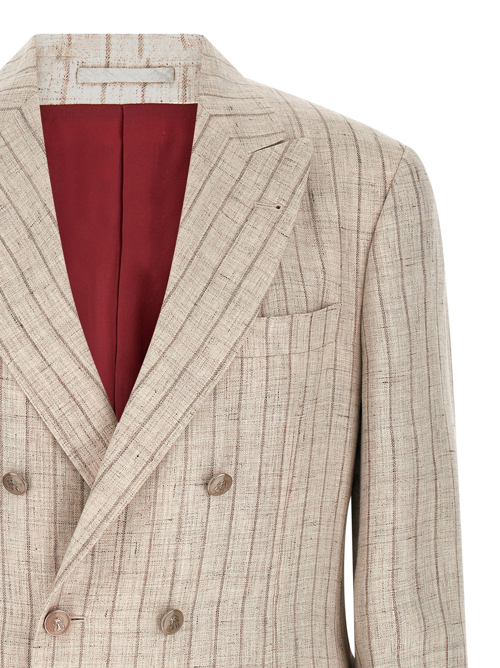 Brunello Cucinelli Gray Linen Men's Blazer