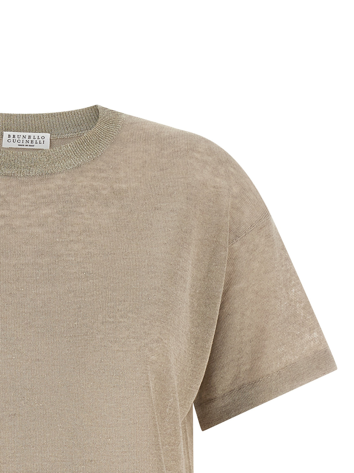 Brunello Cucinelli Beige Linen Women's Cardigan