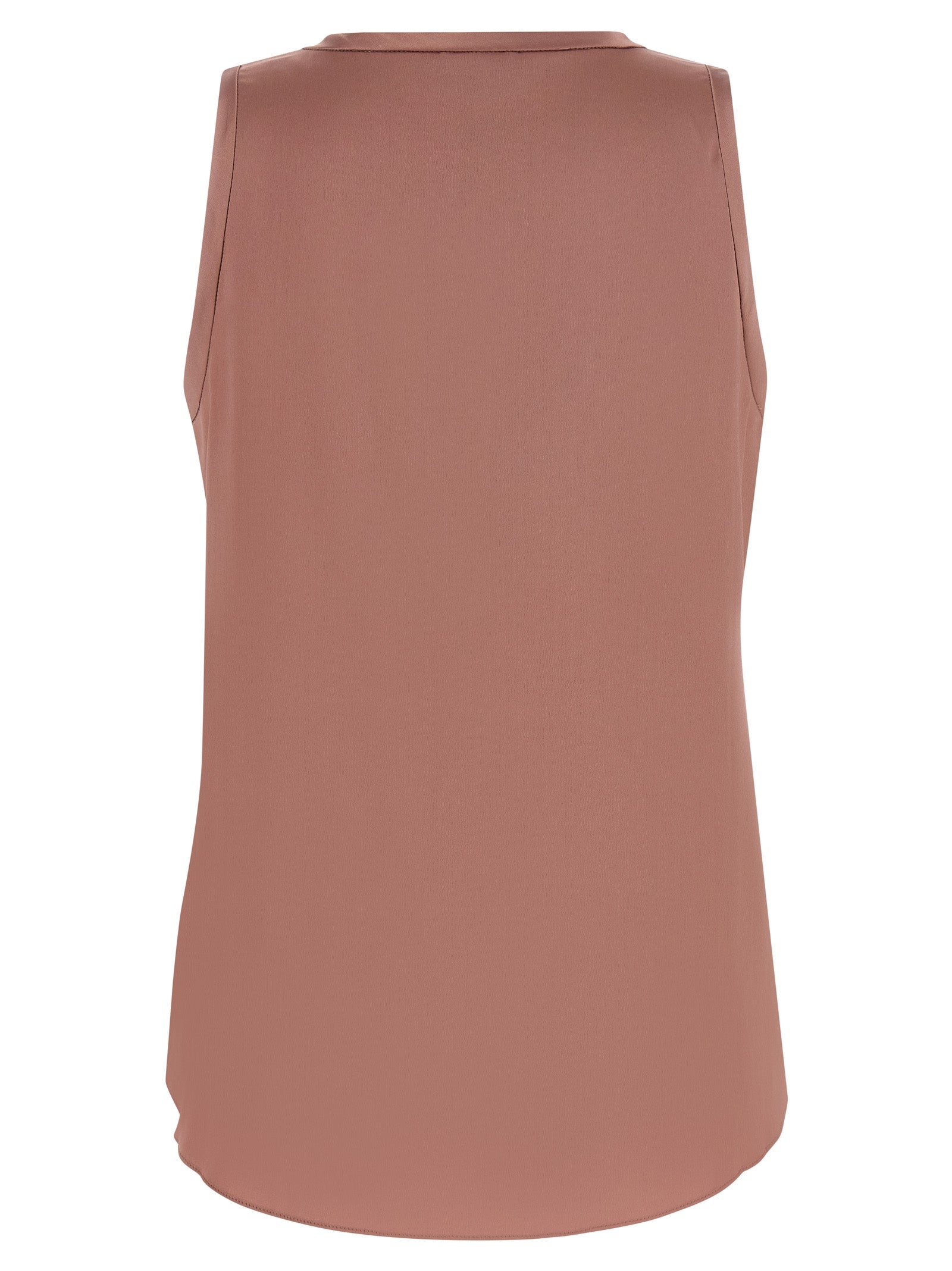 Brunello Cucinelli Multicolor Silk Sleeveles Women's T-Shirt