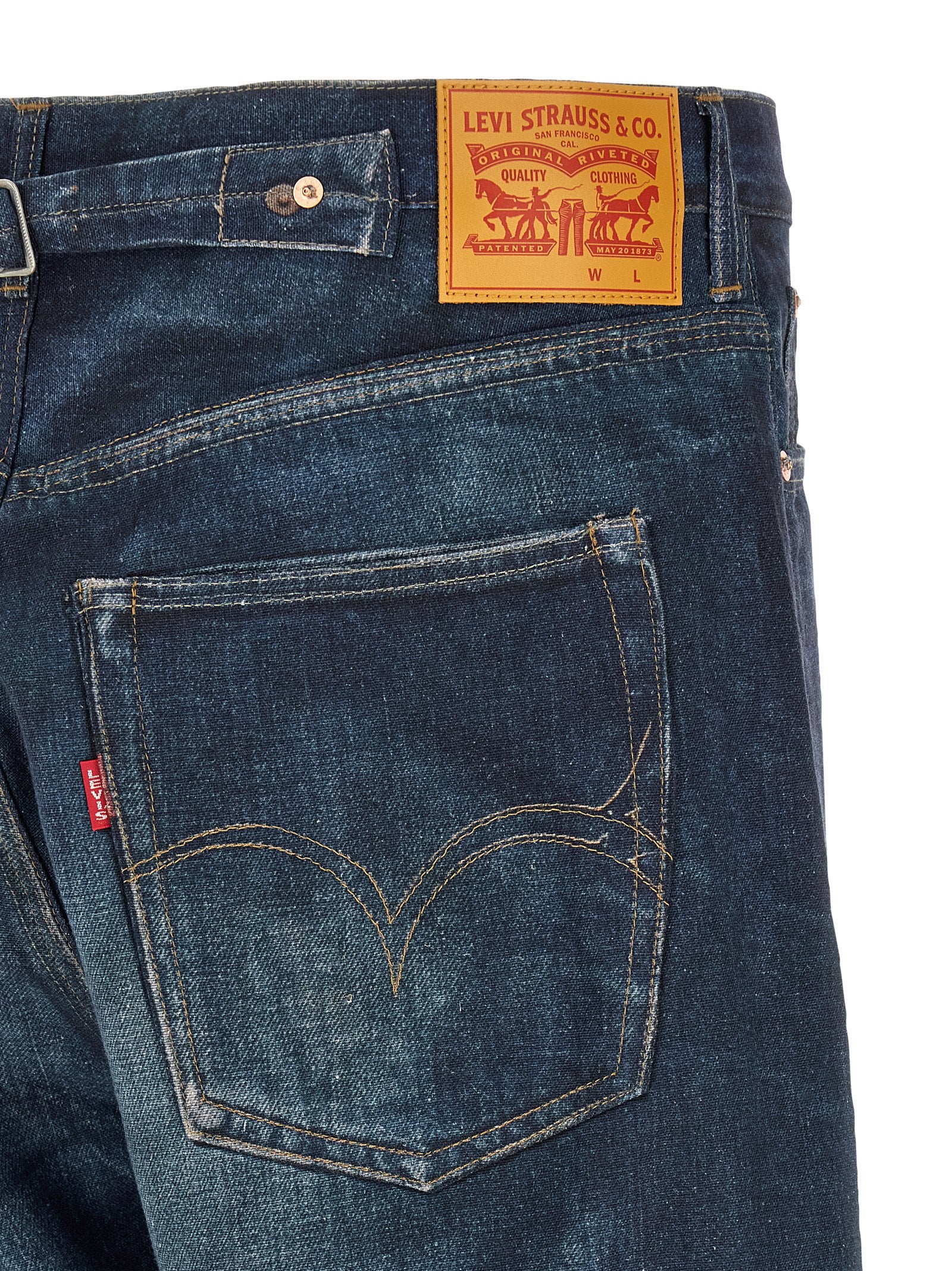 Junya Watanabe Blue Linen Jeans Men's Denim