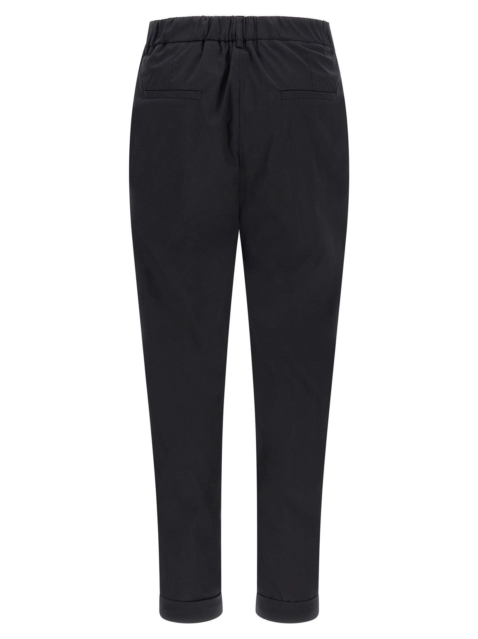Kiton Black Cotton Casual Women's Pants