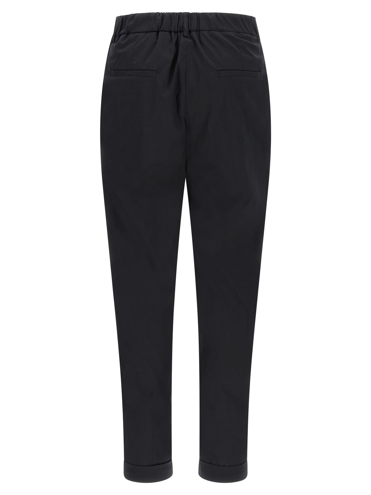 Kiton Black Cotton Casual Women's Pants