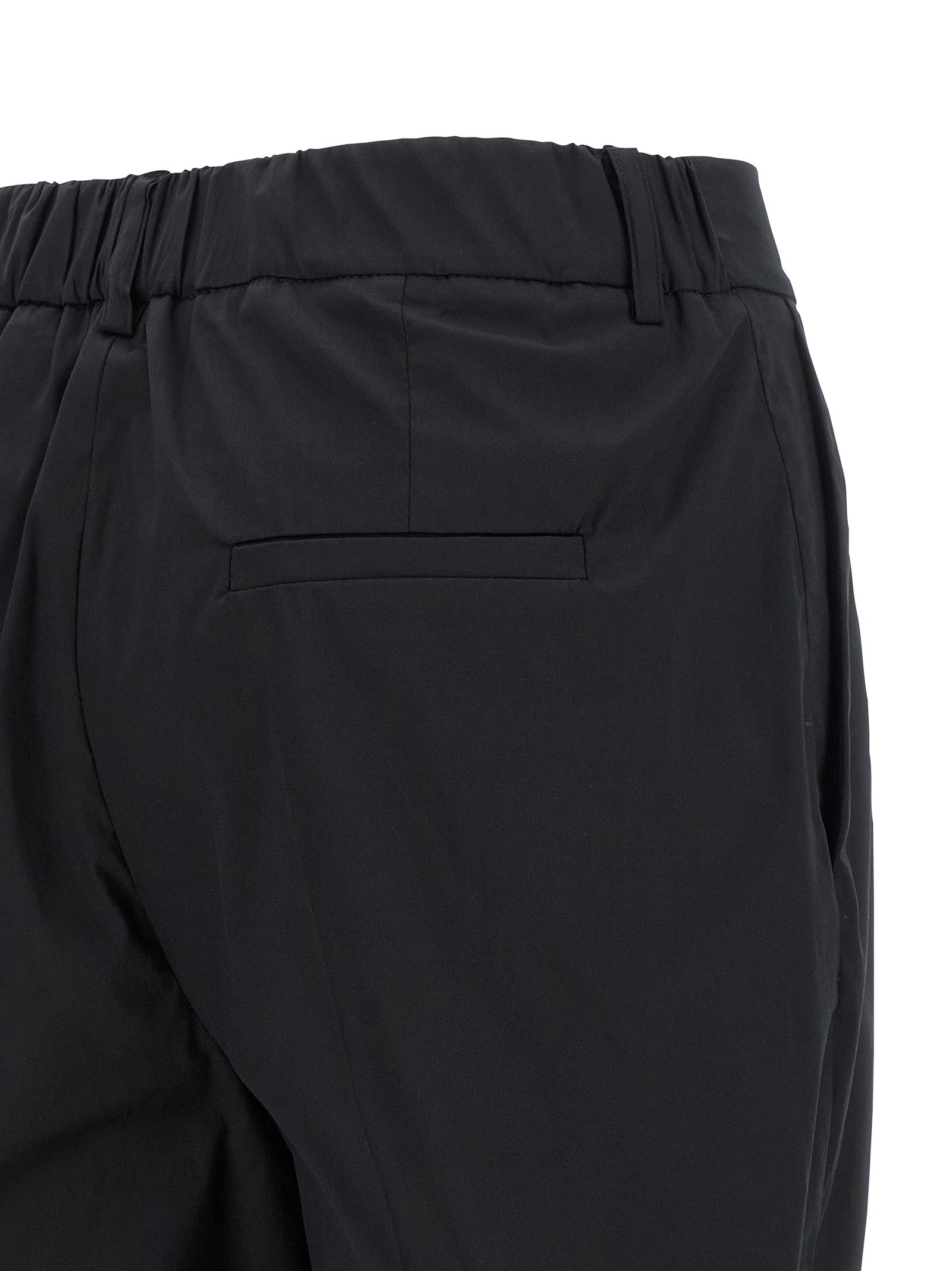 Kiton Black Cotton Casual Women's Pants