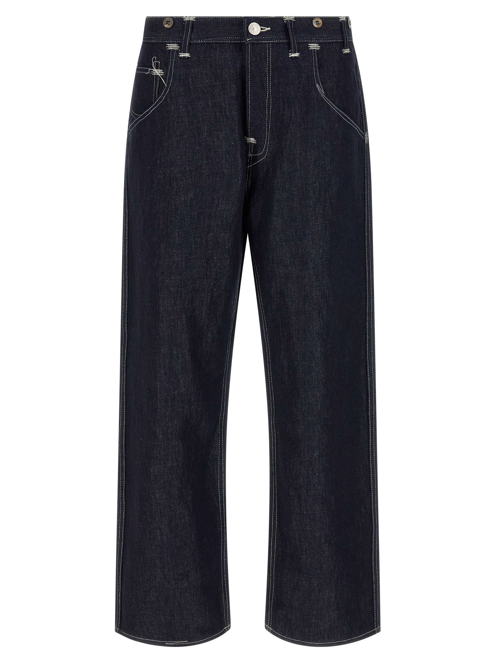Junya Watanabe Blue Cotton Straight-Leg Men's Jeans
