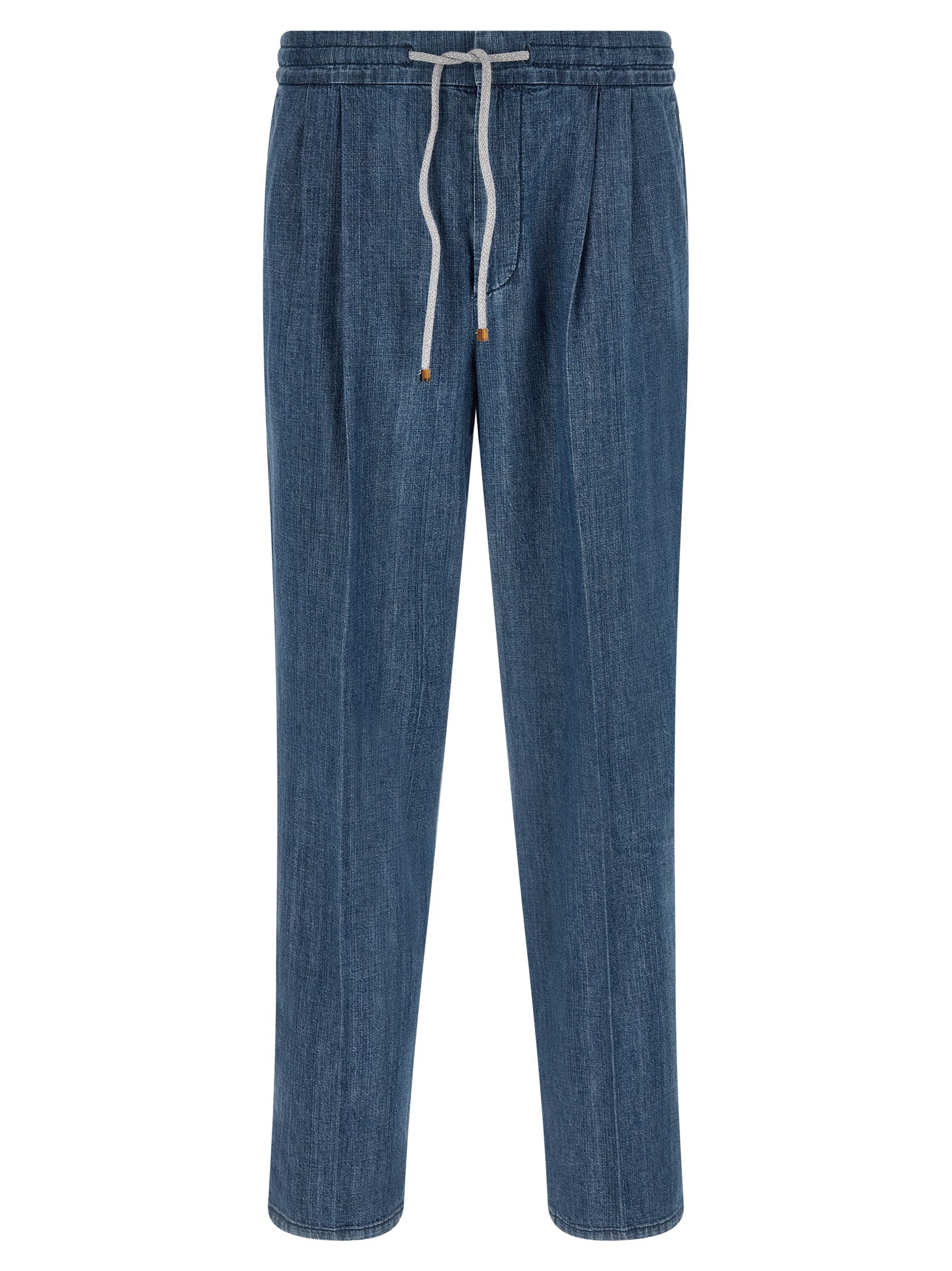 Brunello Cucinelli Blue Cotton Relaxed Fit Men's Jeans