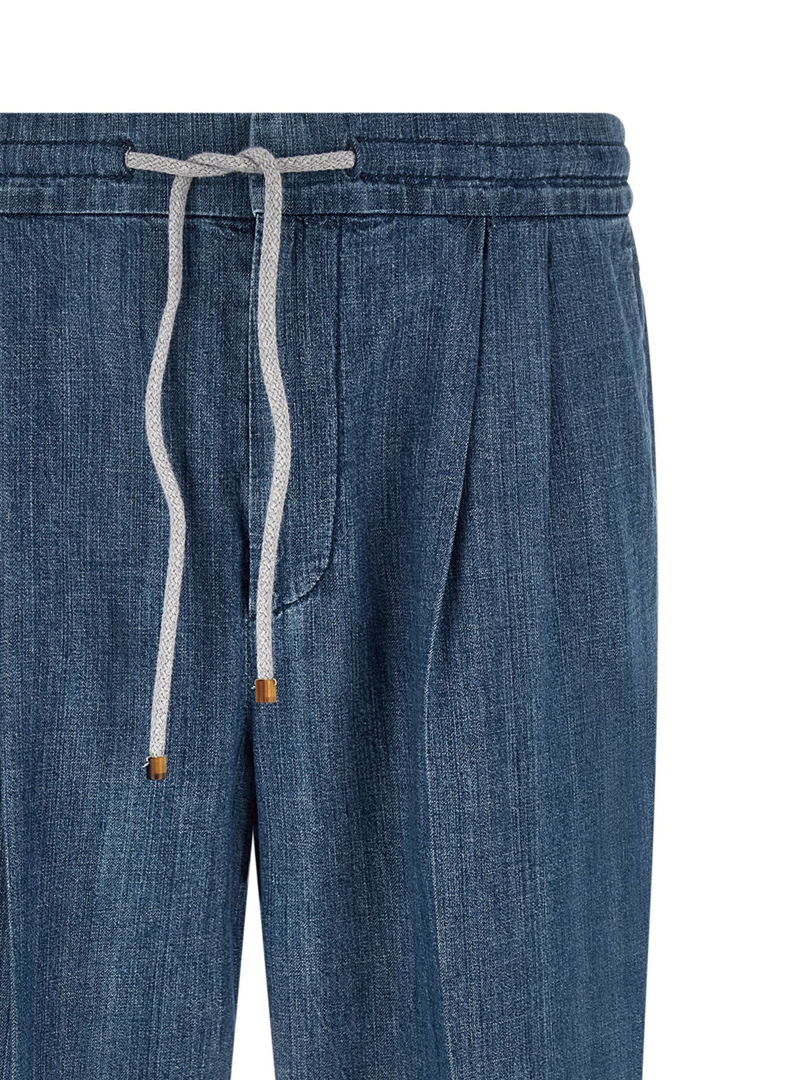 Brunello Cucinelli Blue Cotton Relaxed Fit Men's Jeans