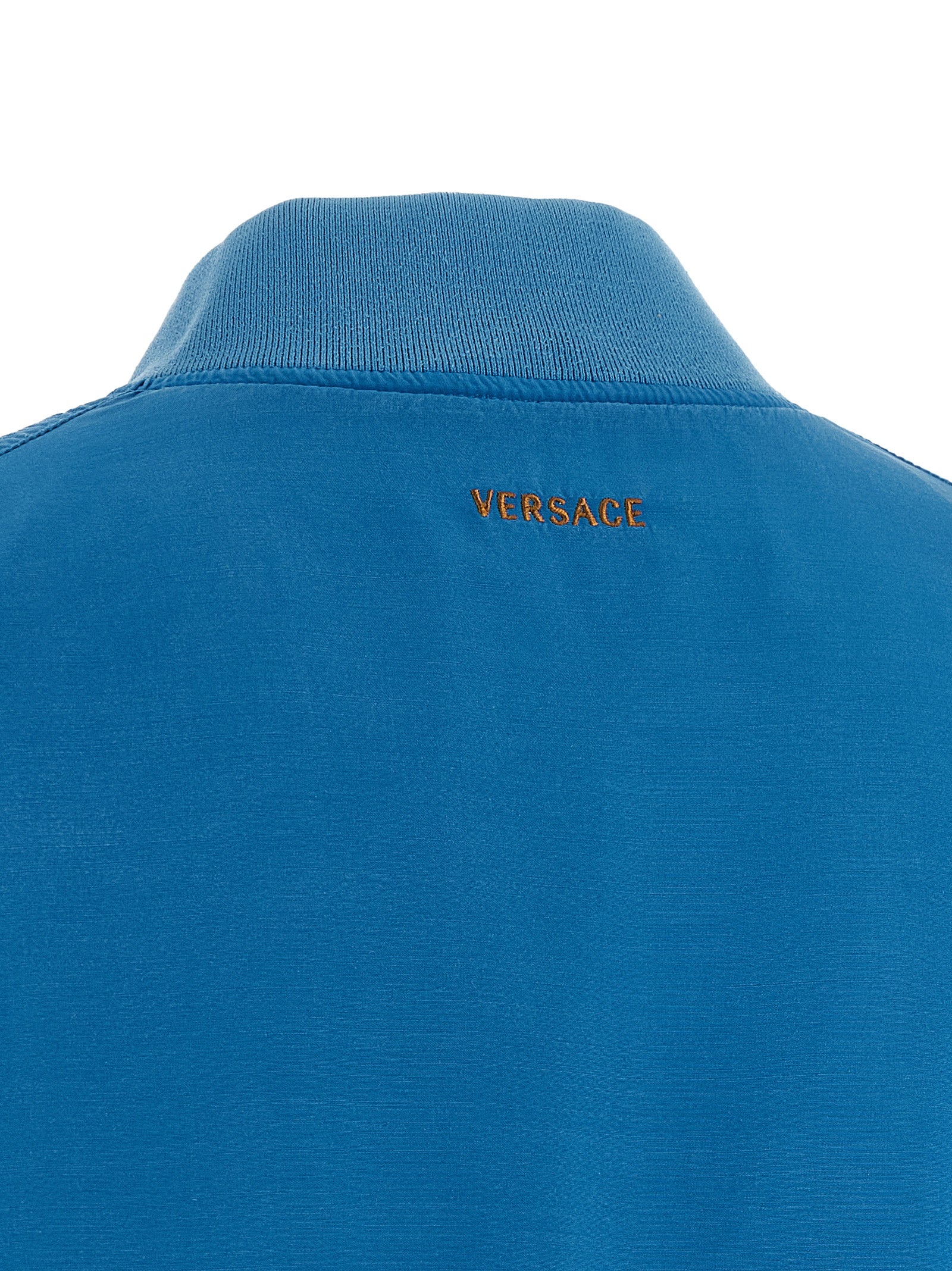 Versace Blue Silk Women's Bomber