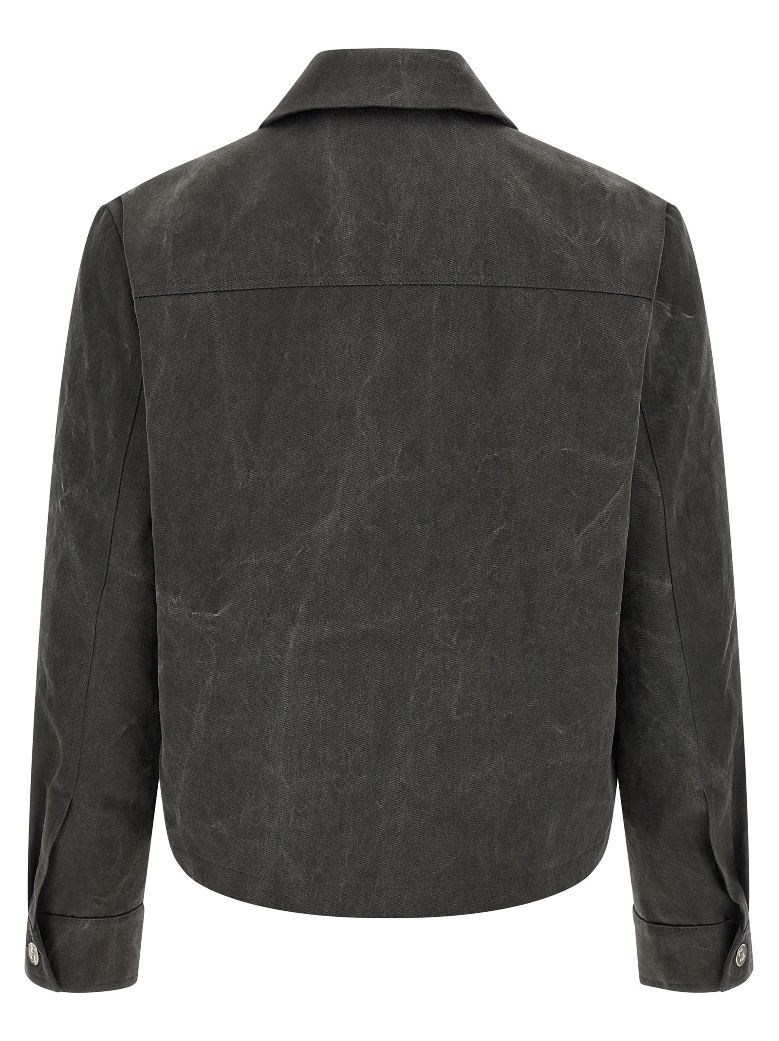 SÉFR Gray Cotton Full-Length Men's Jacket