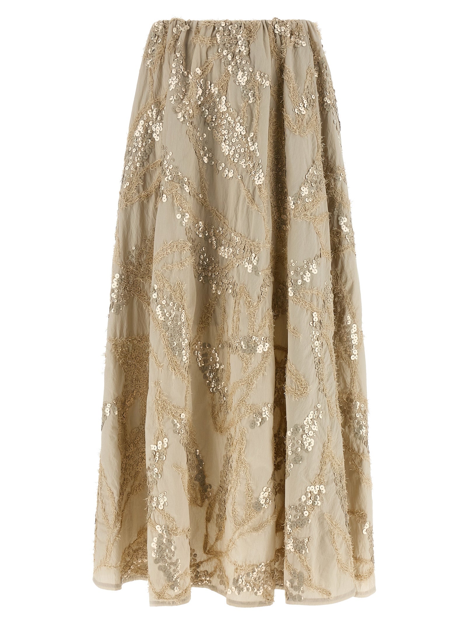 Brunello Cucinelli Beige Cotton Mini Women's Skirt