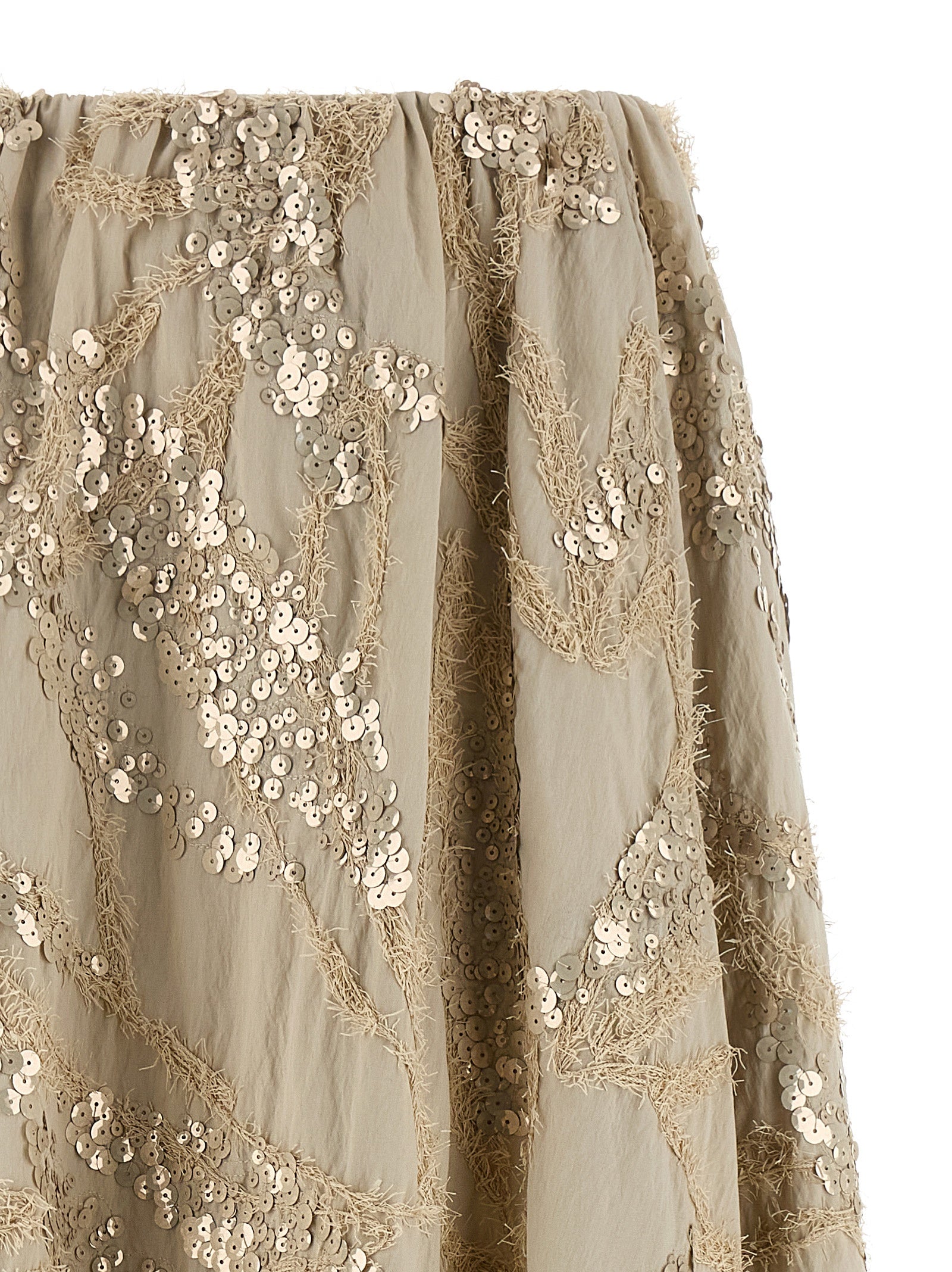 Brunello Cucinelli Beige Cotton Mini Women's Skirt