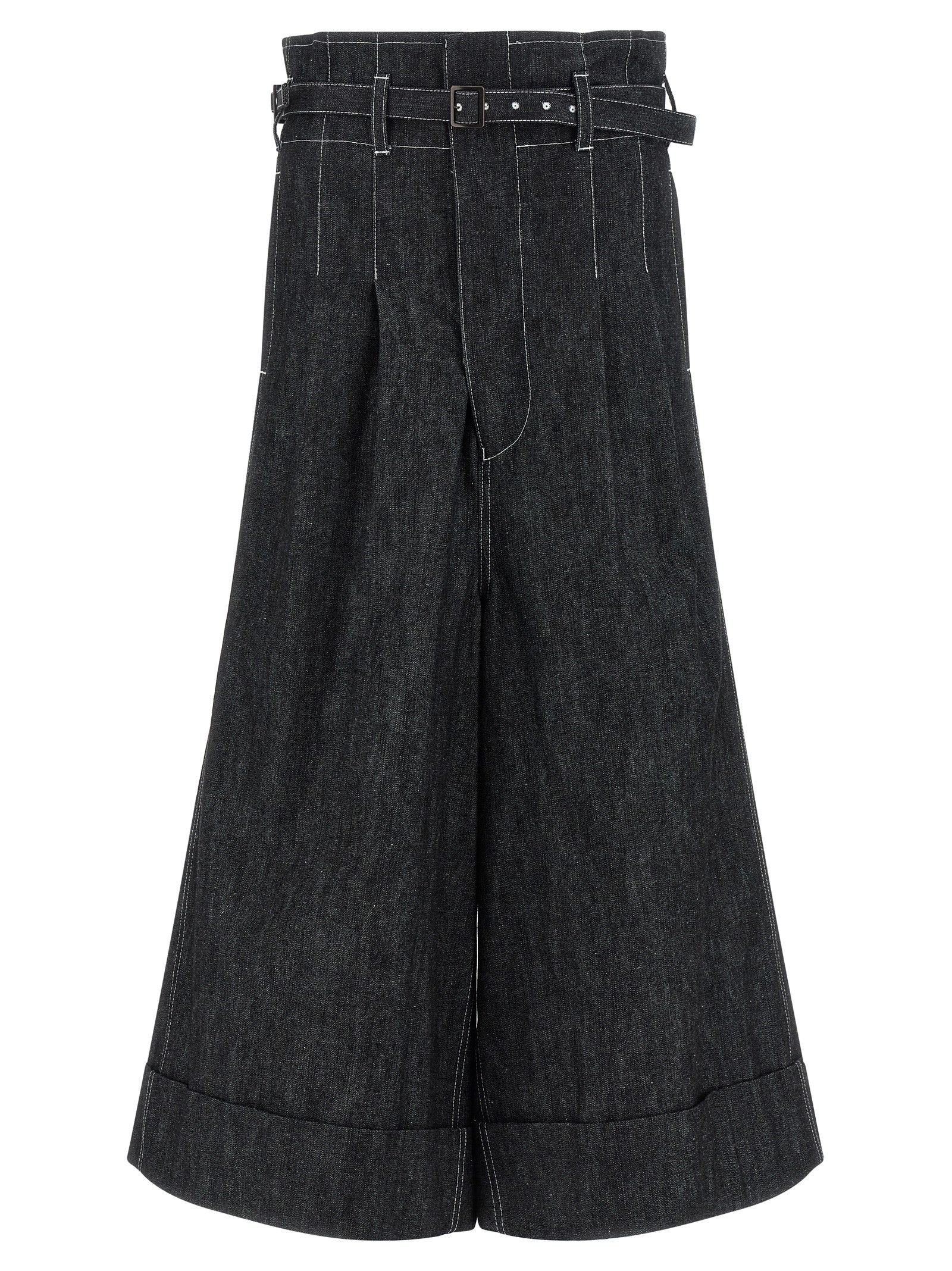 Junya Watanabe Black Cotton Bermuda Women's Shorts