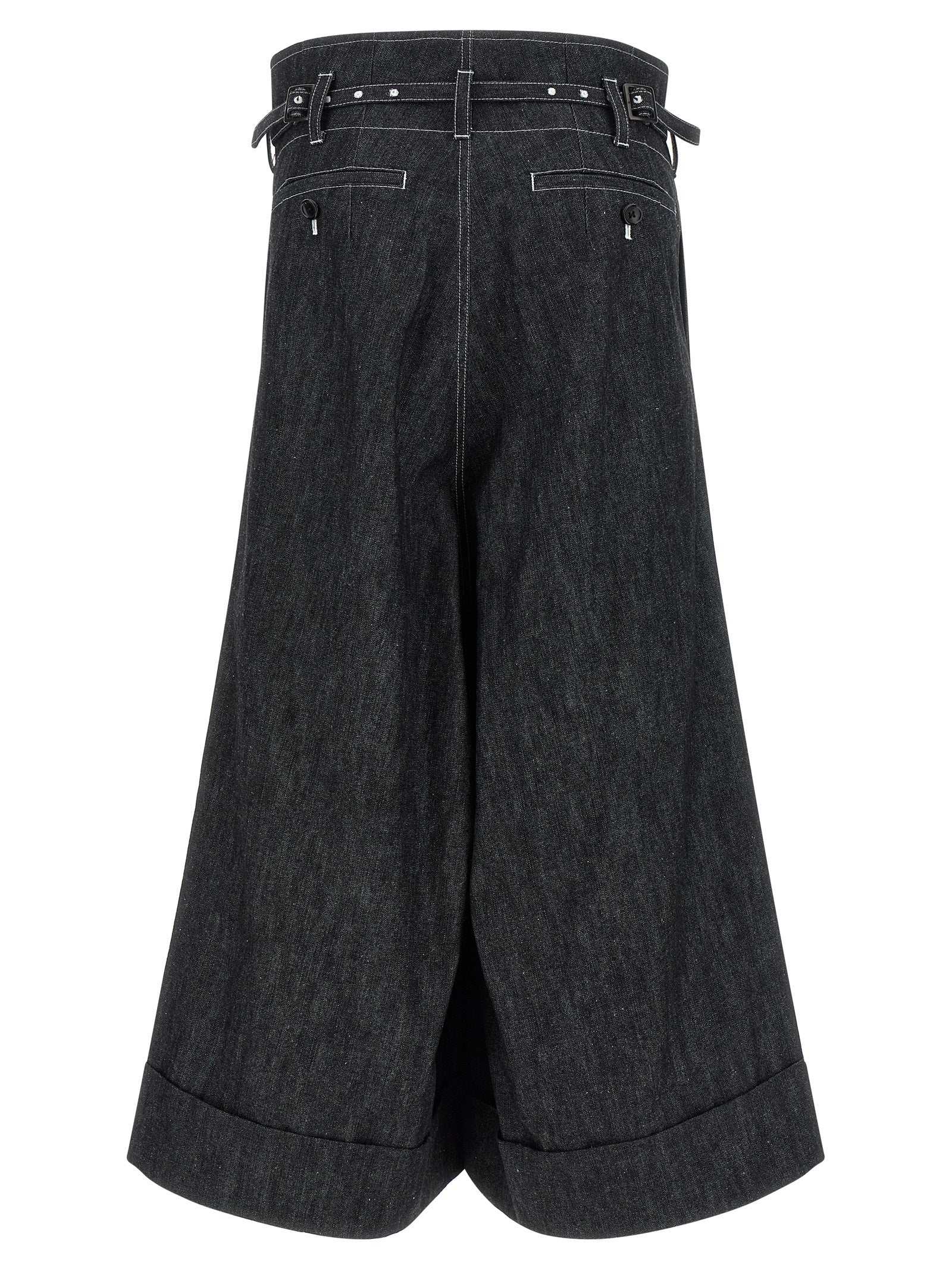 Junya Watanabe Black Cotton Bermuda Women's Shorts