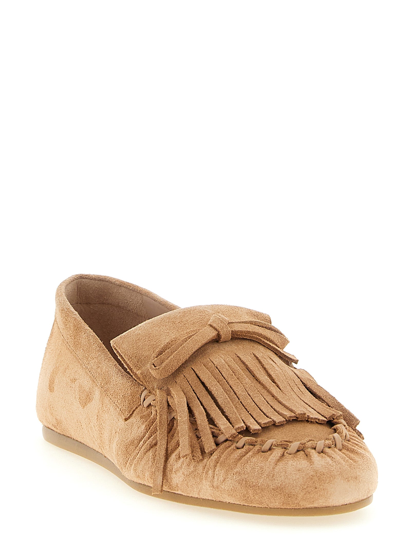 Stuart Weitzman Brown Calfskin Slip-On Women's Loafers