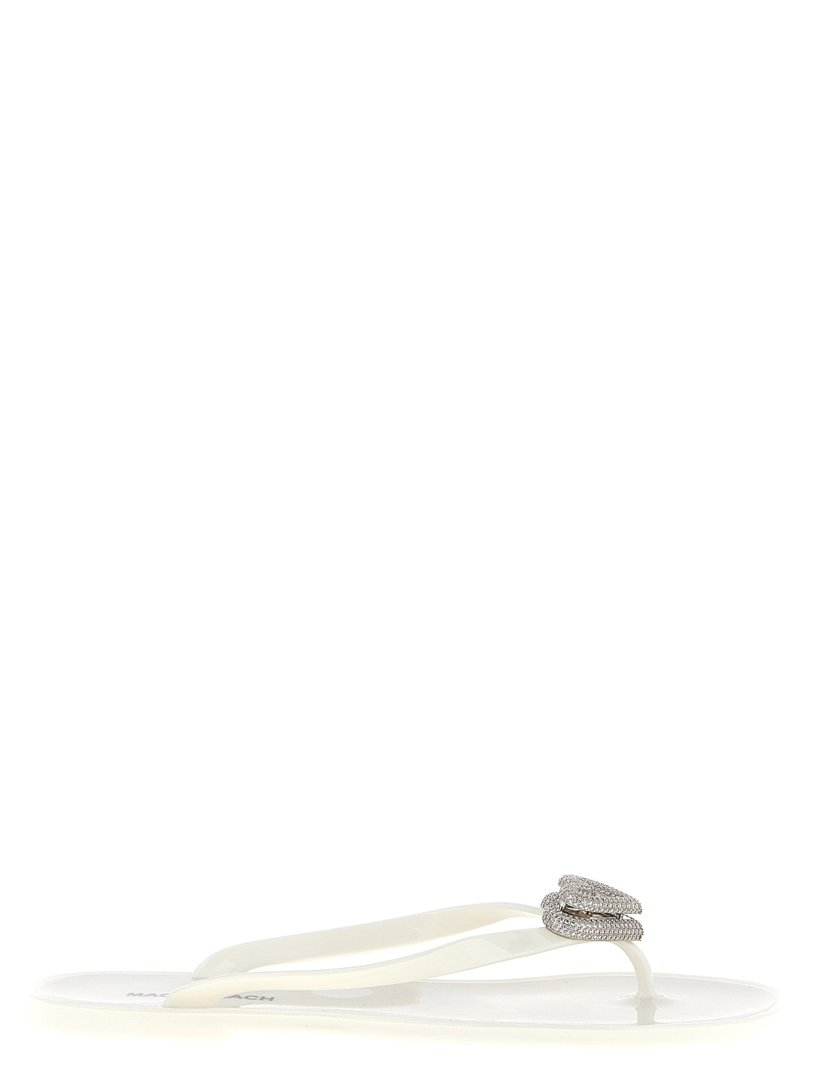 MACH & MACH White Pvc Women's Slides