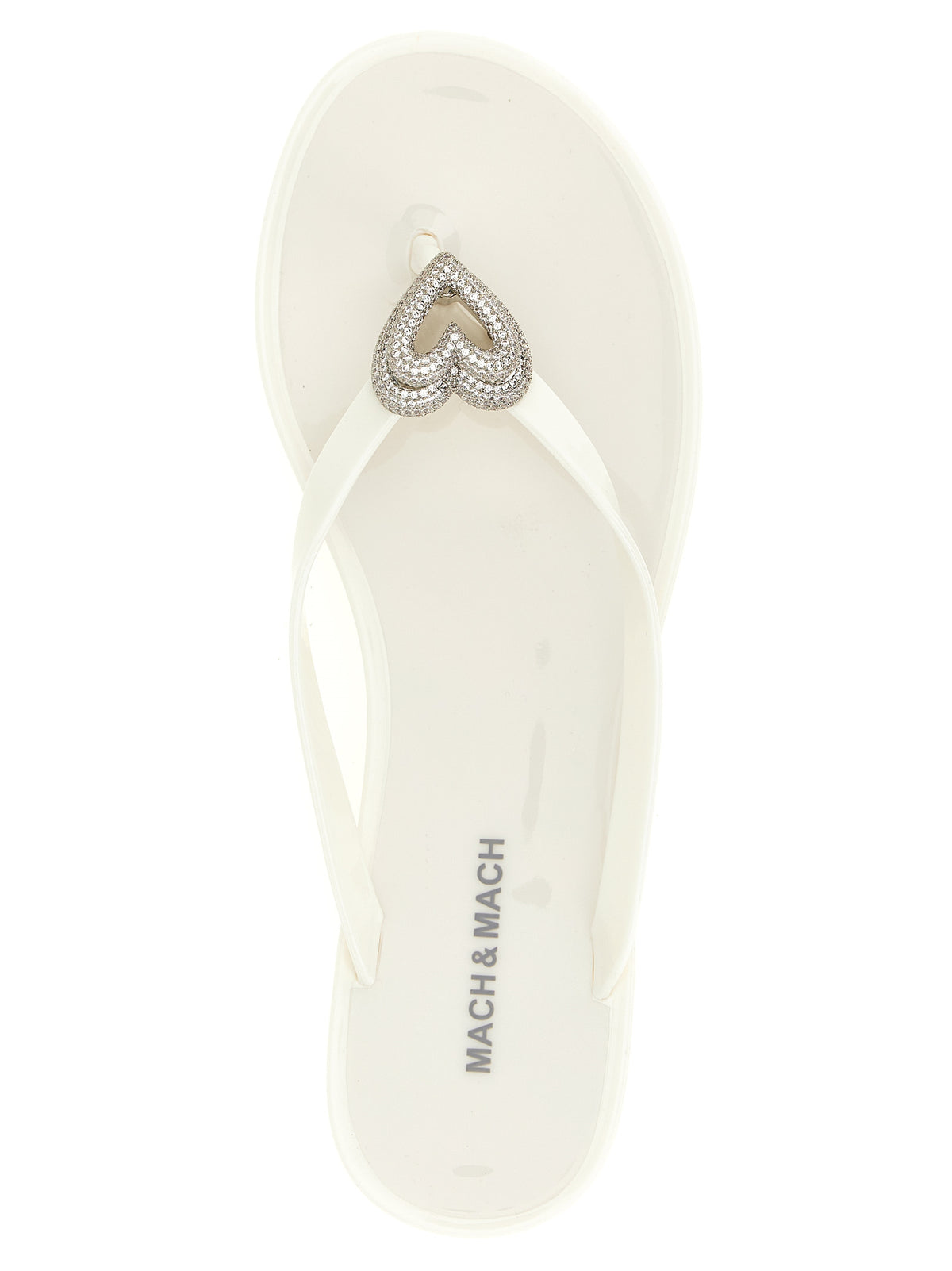 MACH & MACH White Pvc Women's Slides