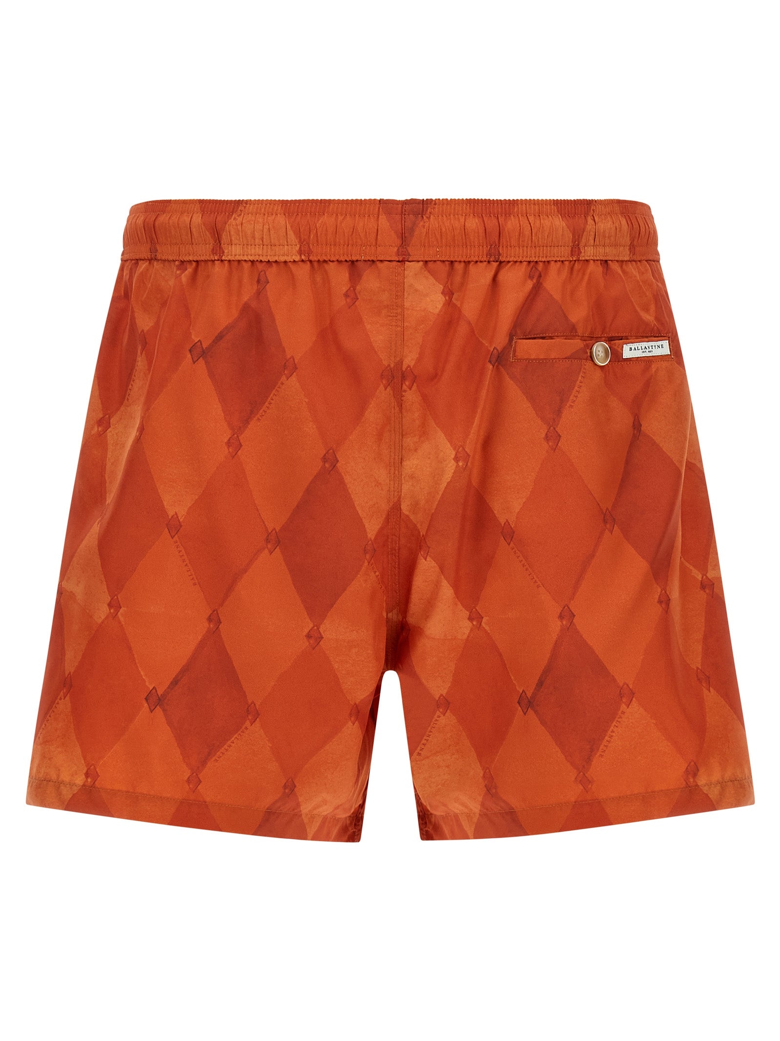Ballantyne Orange Polyester Swim Men's Shorts