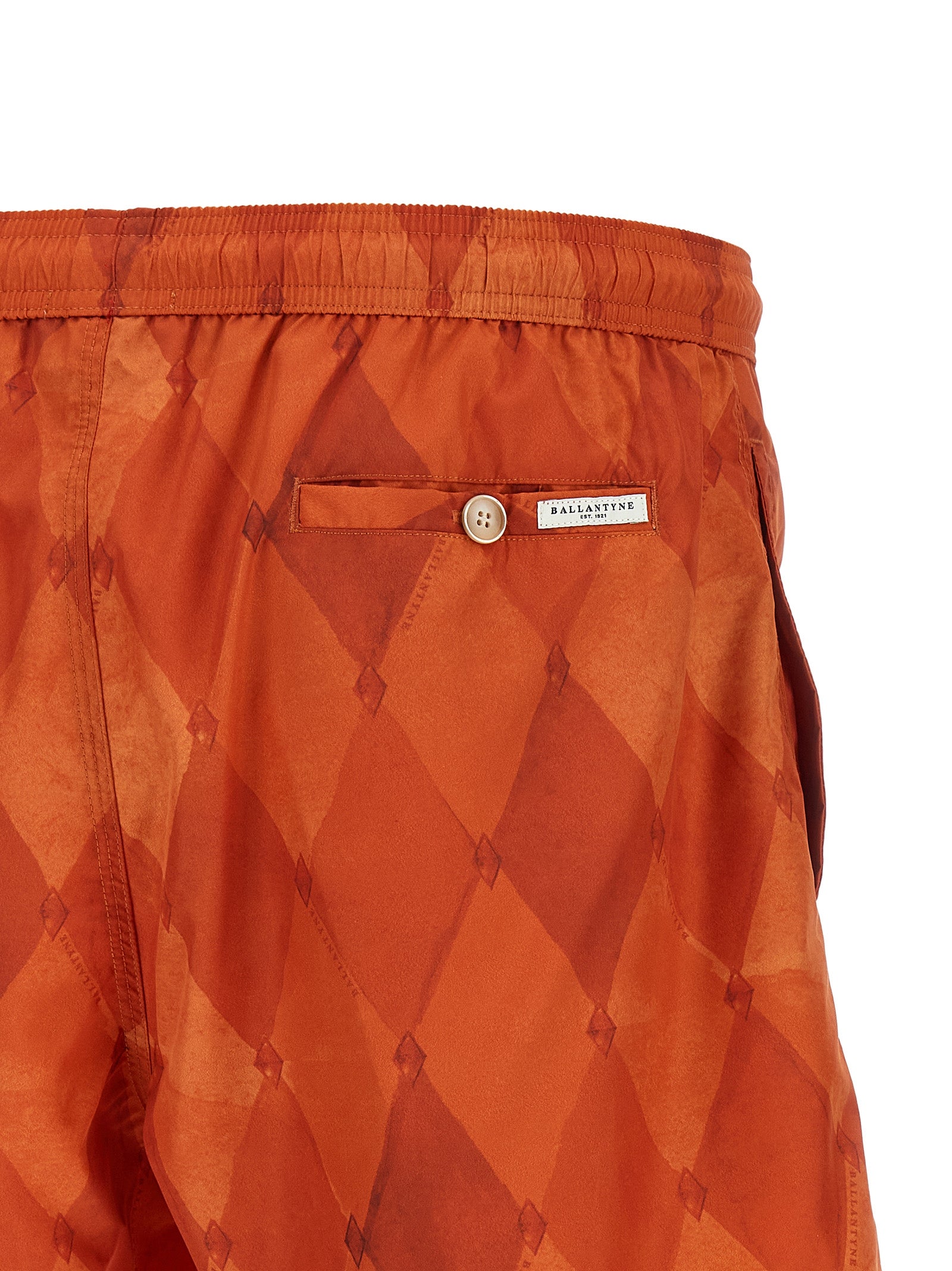 Ballantyne Orange Polyester Swim Men's Shorts