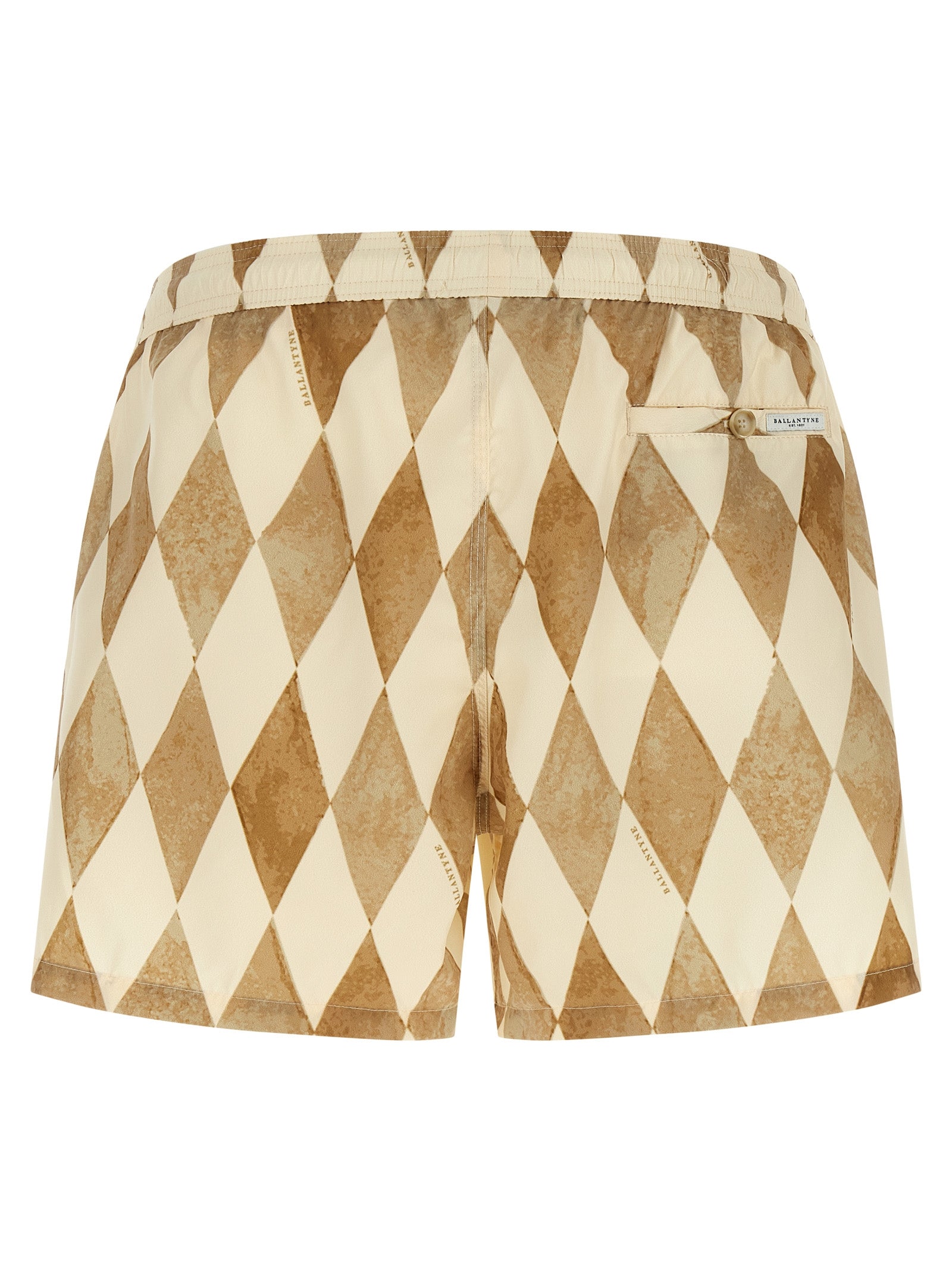 Ballantyne Beige Polyester Swim Men's Shorts