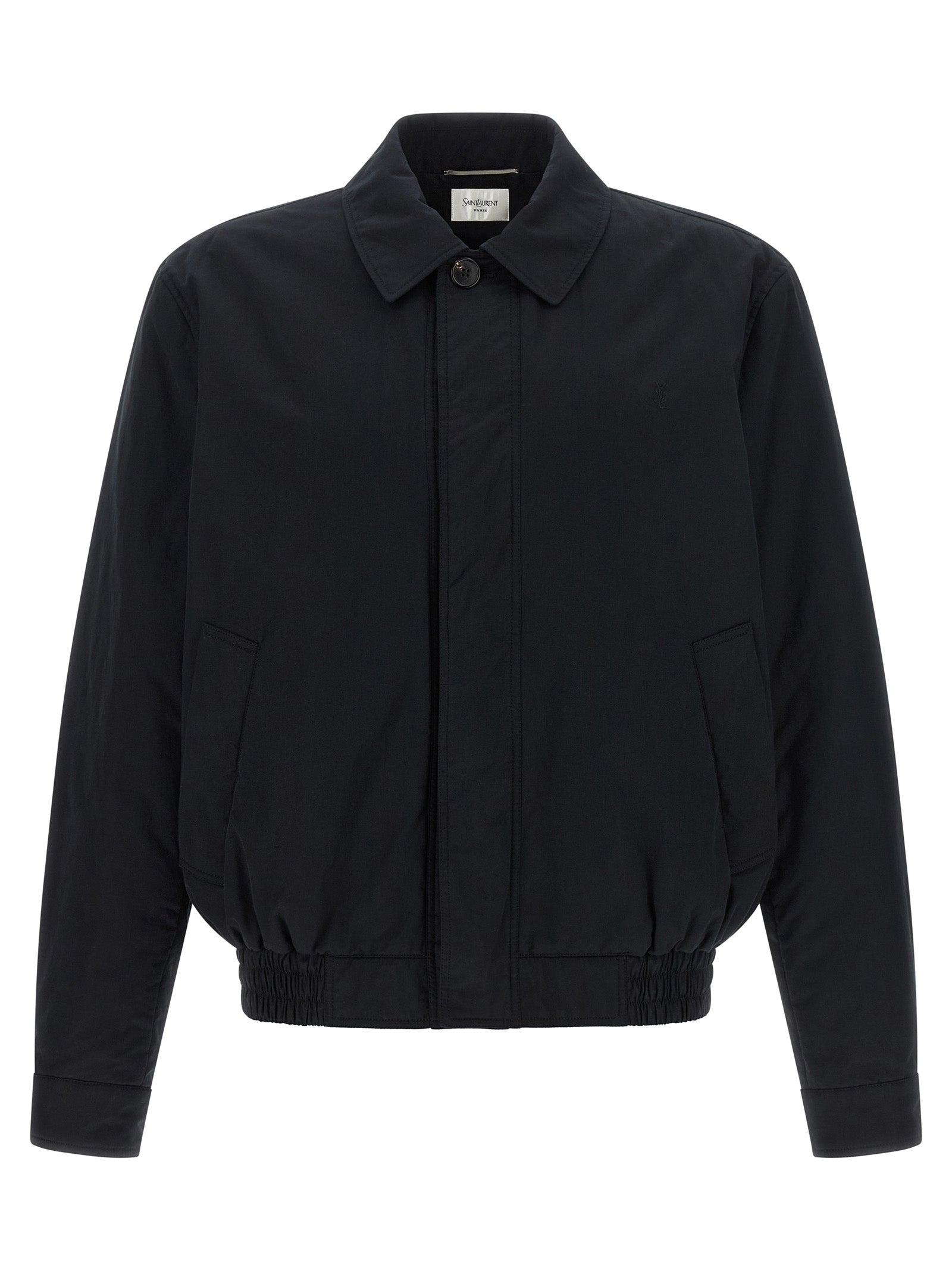Saint Laurent Black Cotton Shell Men's Jacket