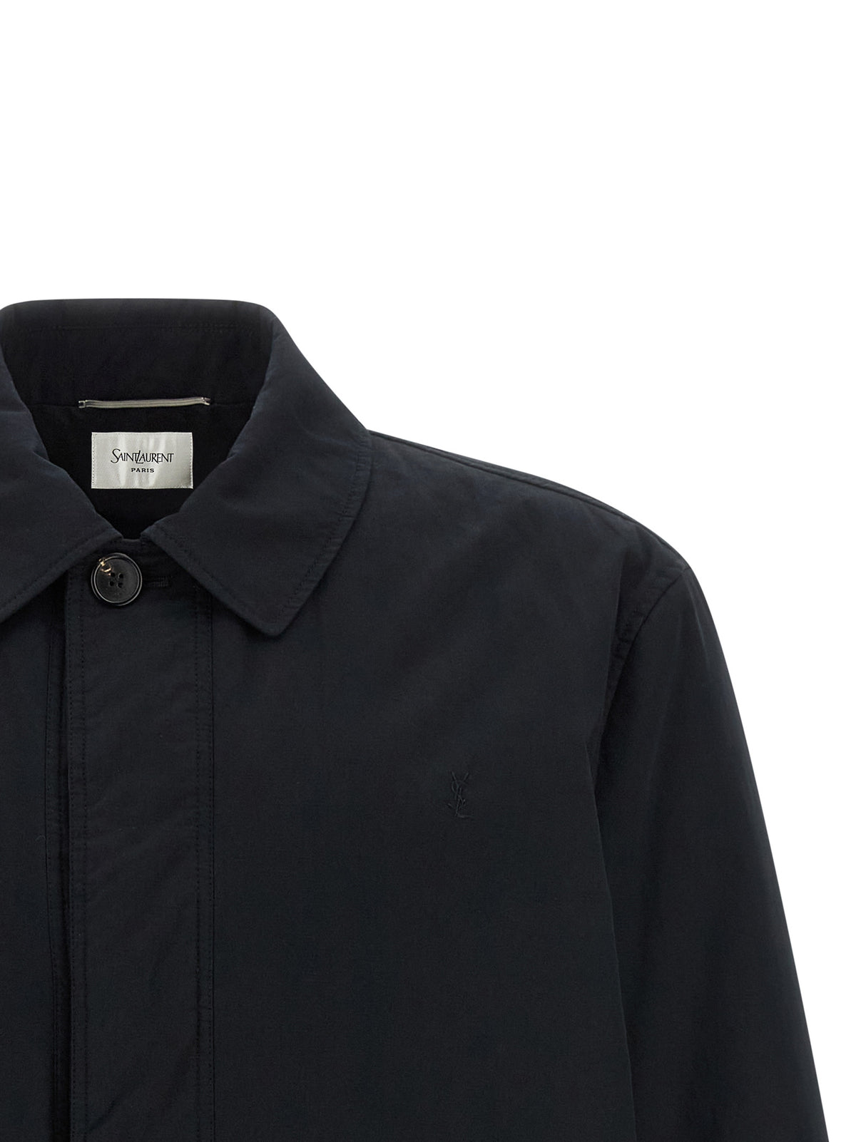 Saint Laurent Black Cotton Shell Men's Jacket