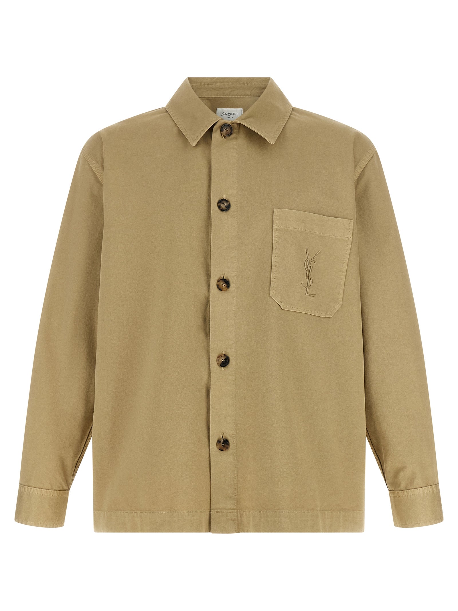 Saint Laurent Beige Cotton Men's Blouse