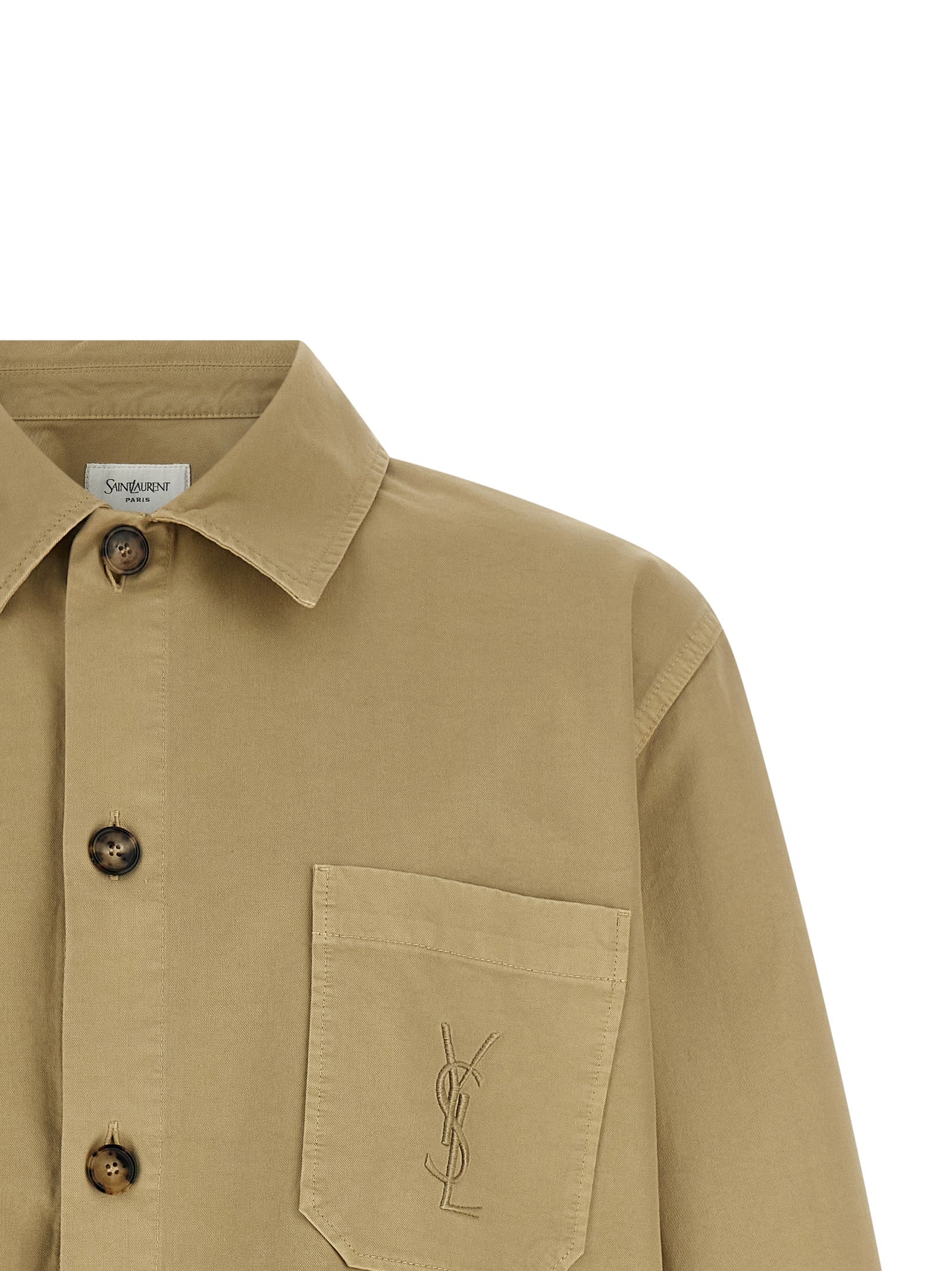 Saint Laurent Beige Cotton Men's Blouse