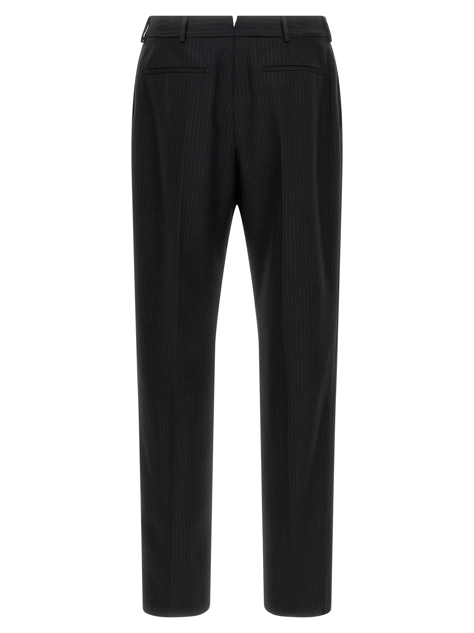 Saint Laurent Black Wool Dress Men's Pants