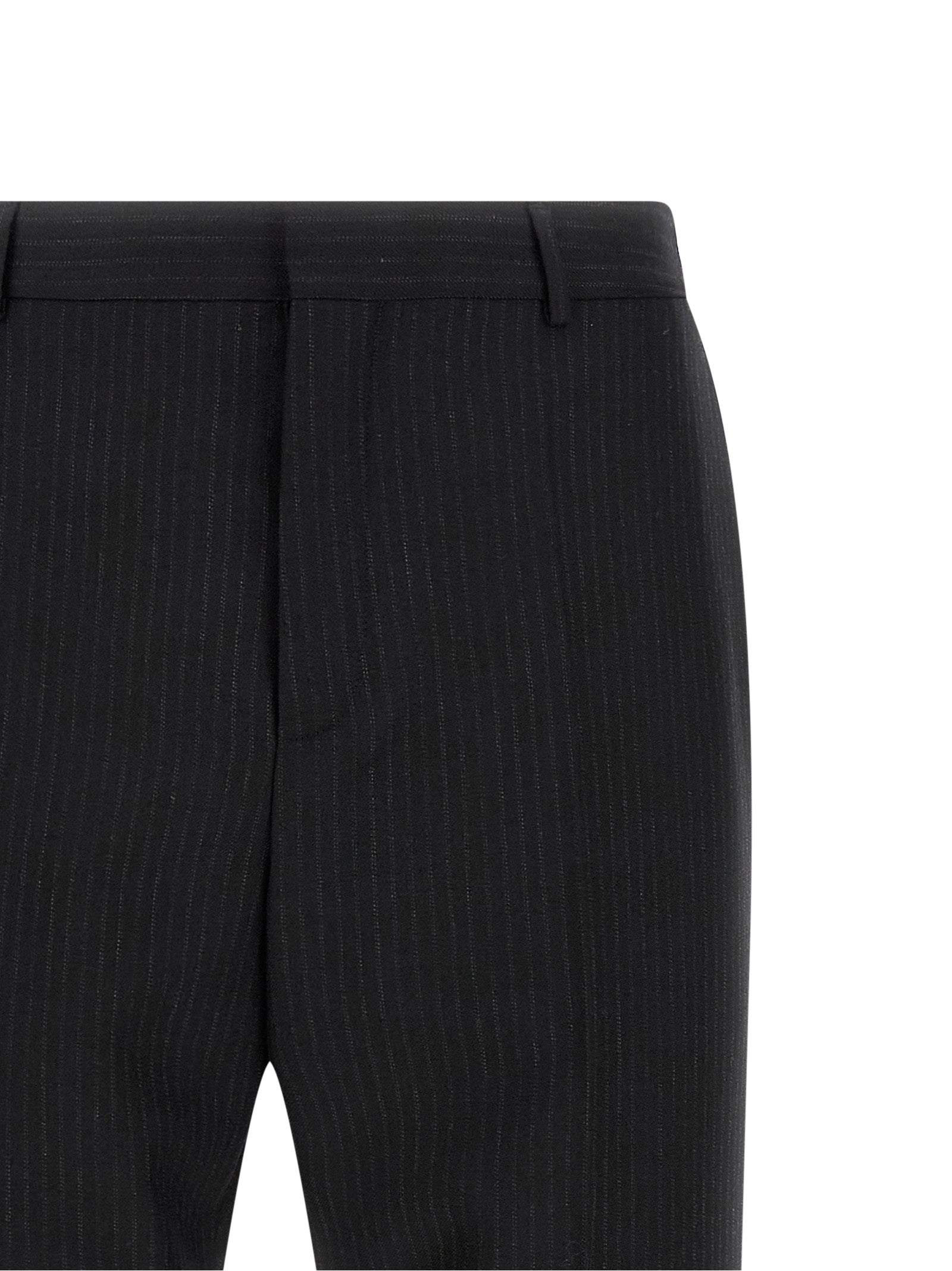 Saint Laurent Black Wool Dress Men's Pants