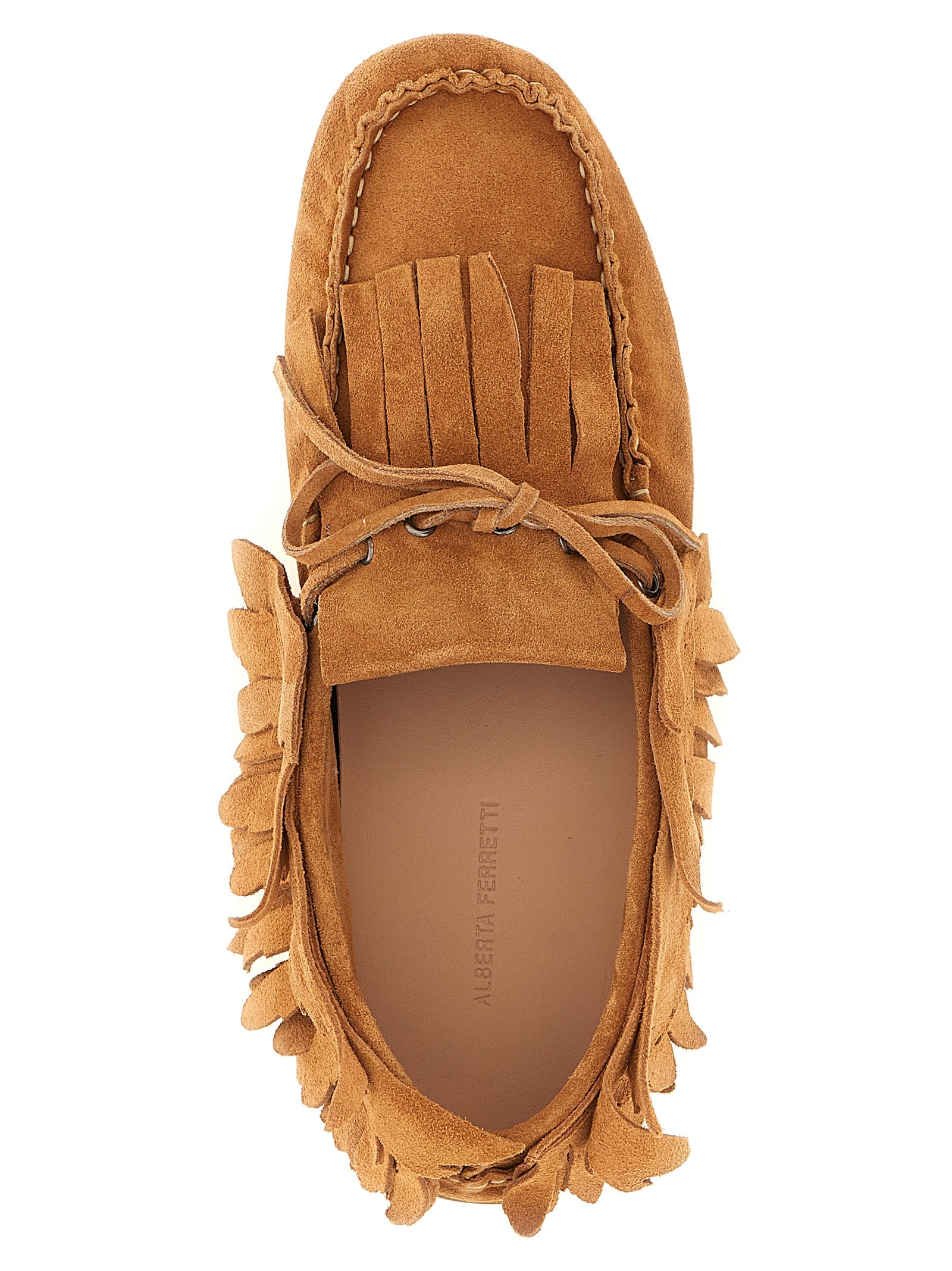 Alberta Ferretti Brown Calfskin Slip-On Women's Loafers