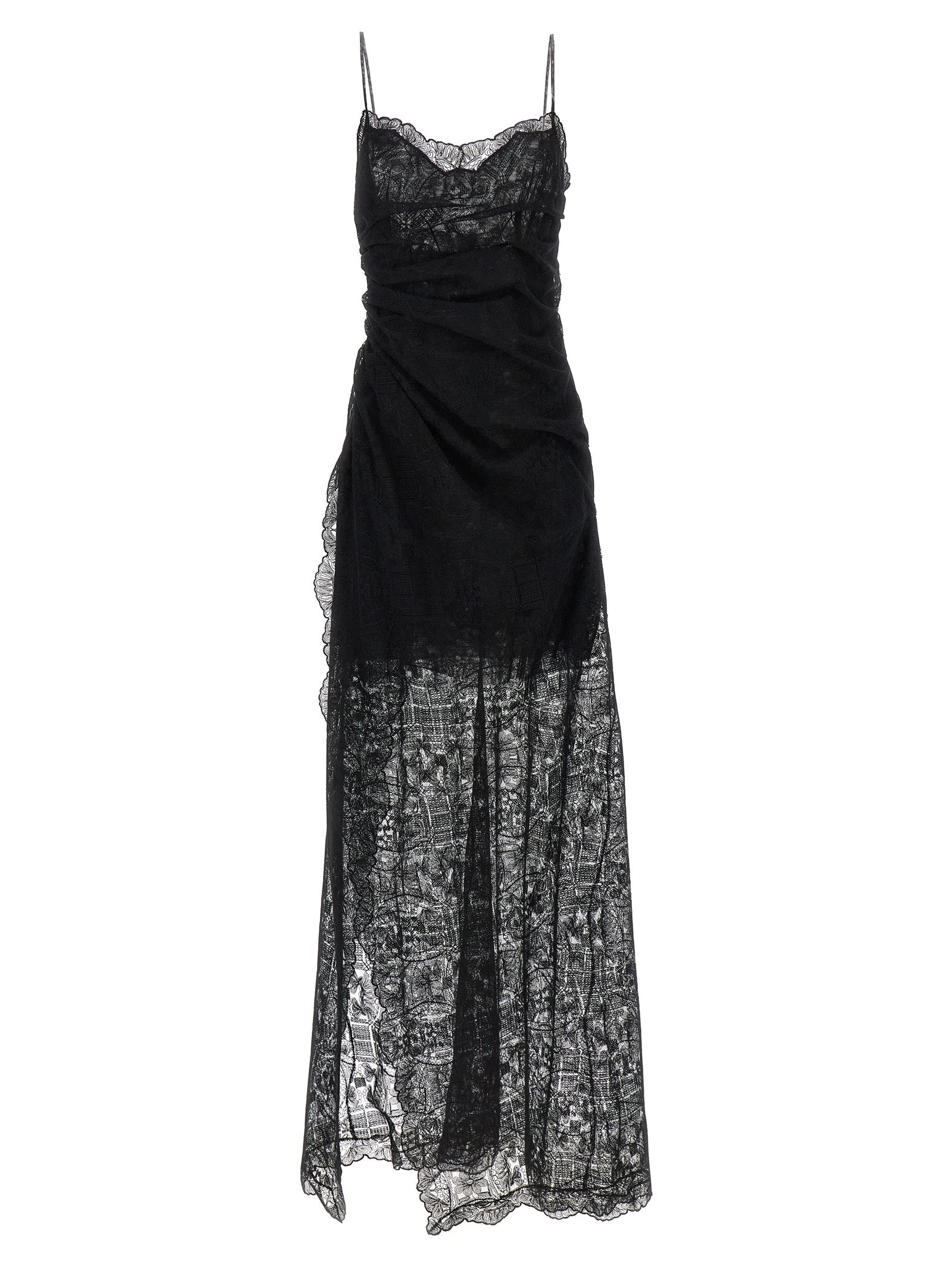 Ermanno Scervino Black Polyester Long Women's Dress
