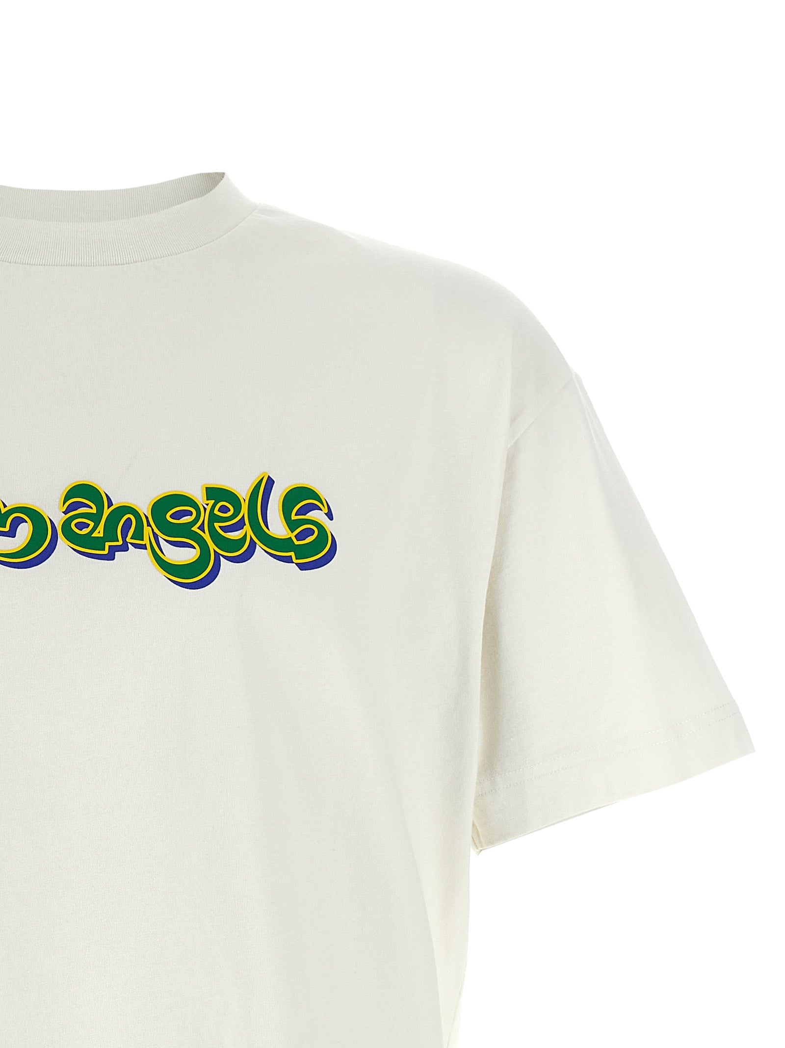 Palm Angels White Cotton Men's T-Shirt