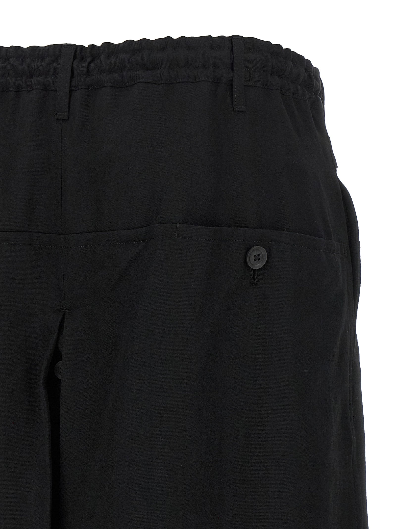 Yohji Yamamoto Black Wool Knee Men's Length