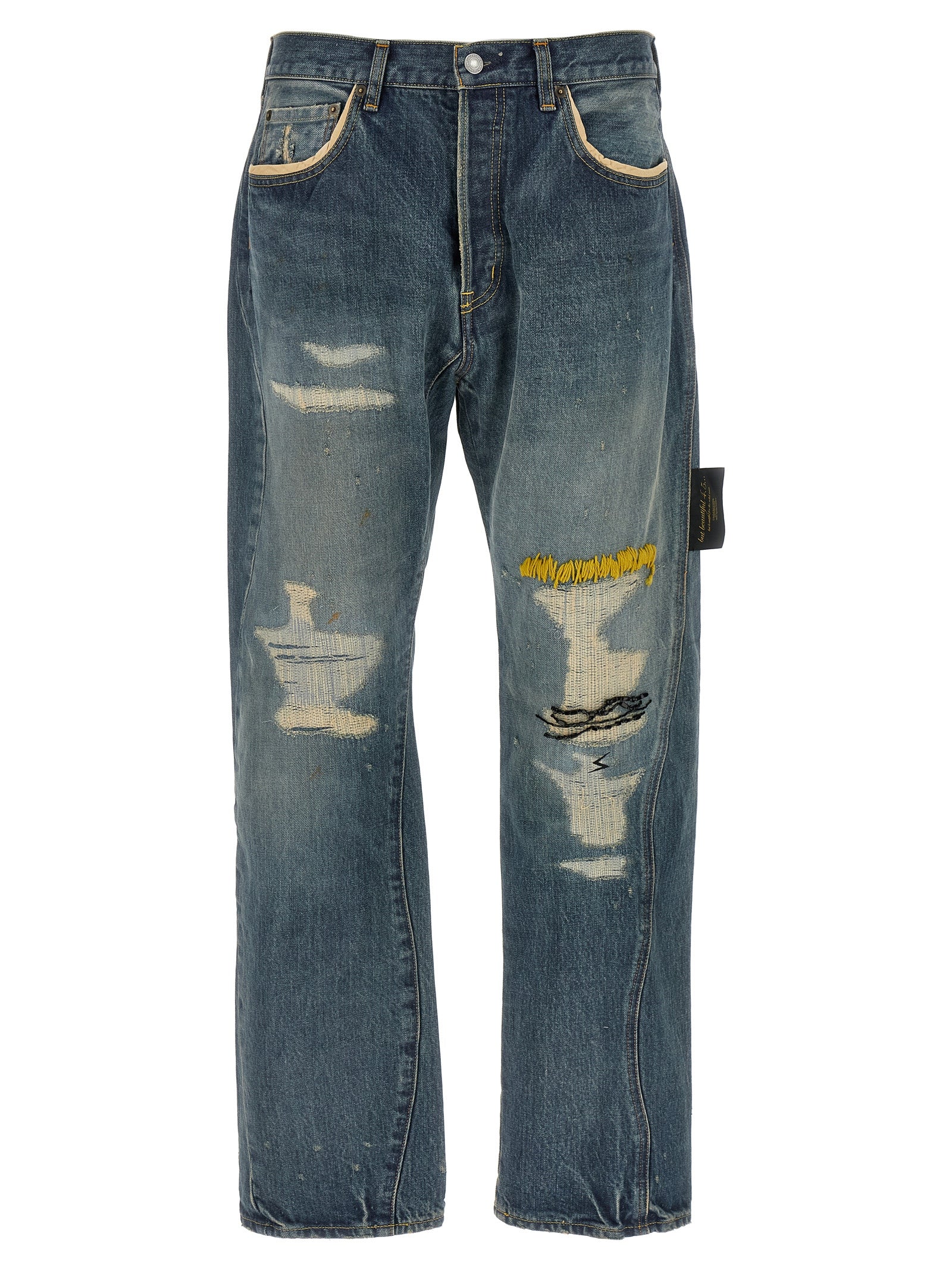 Undercover Blue Cotton Jeans Men's Denim