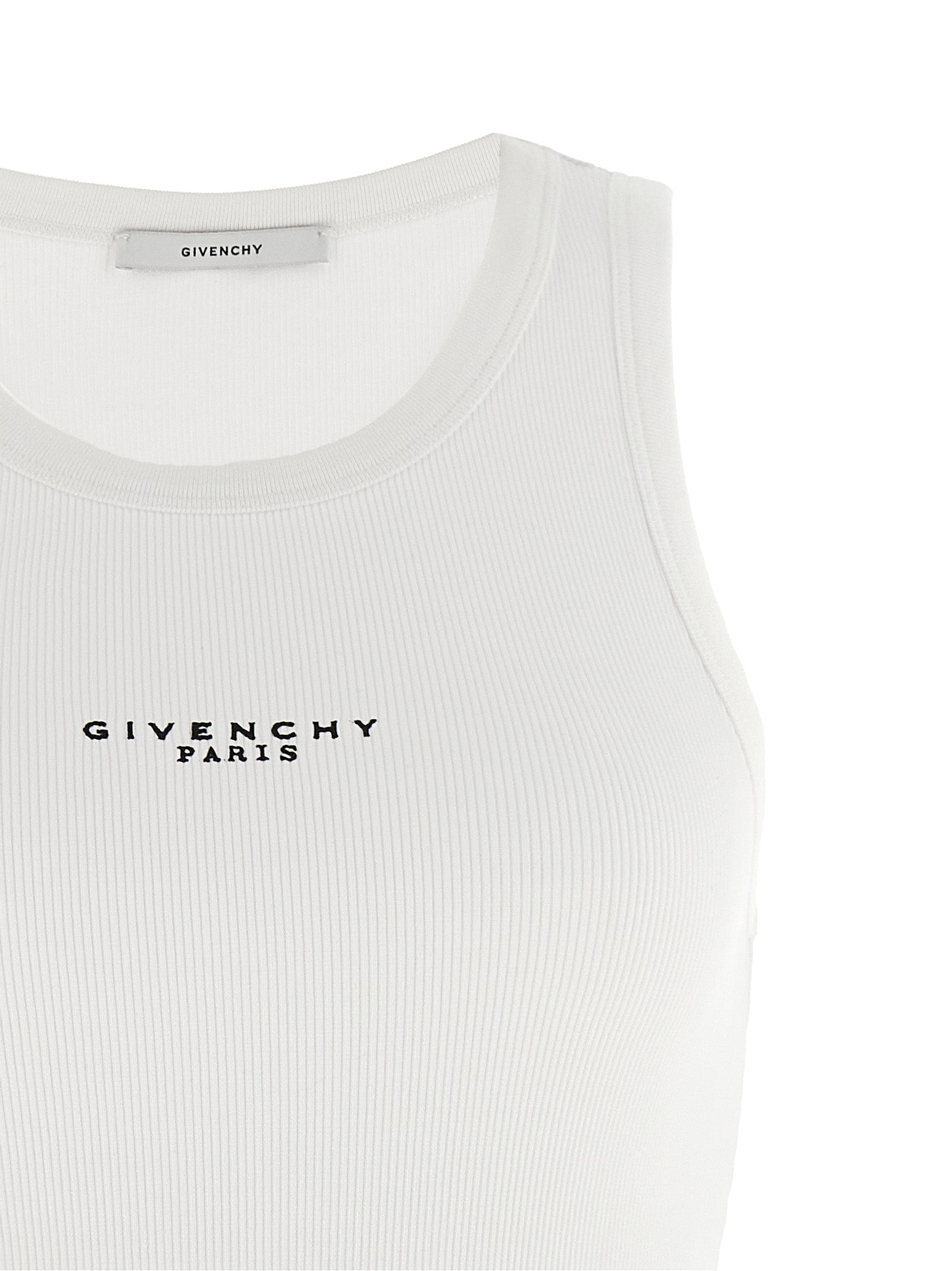 Givenchy White Cotton Sleeveles Women's T-Shirt