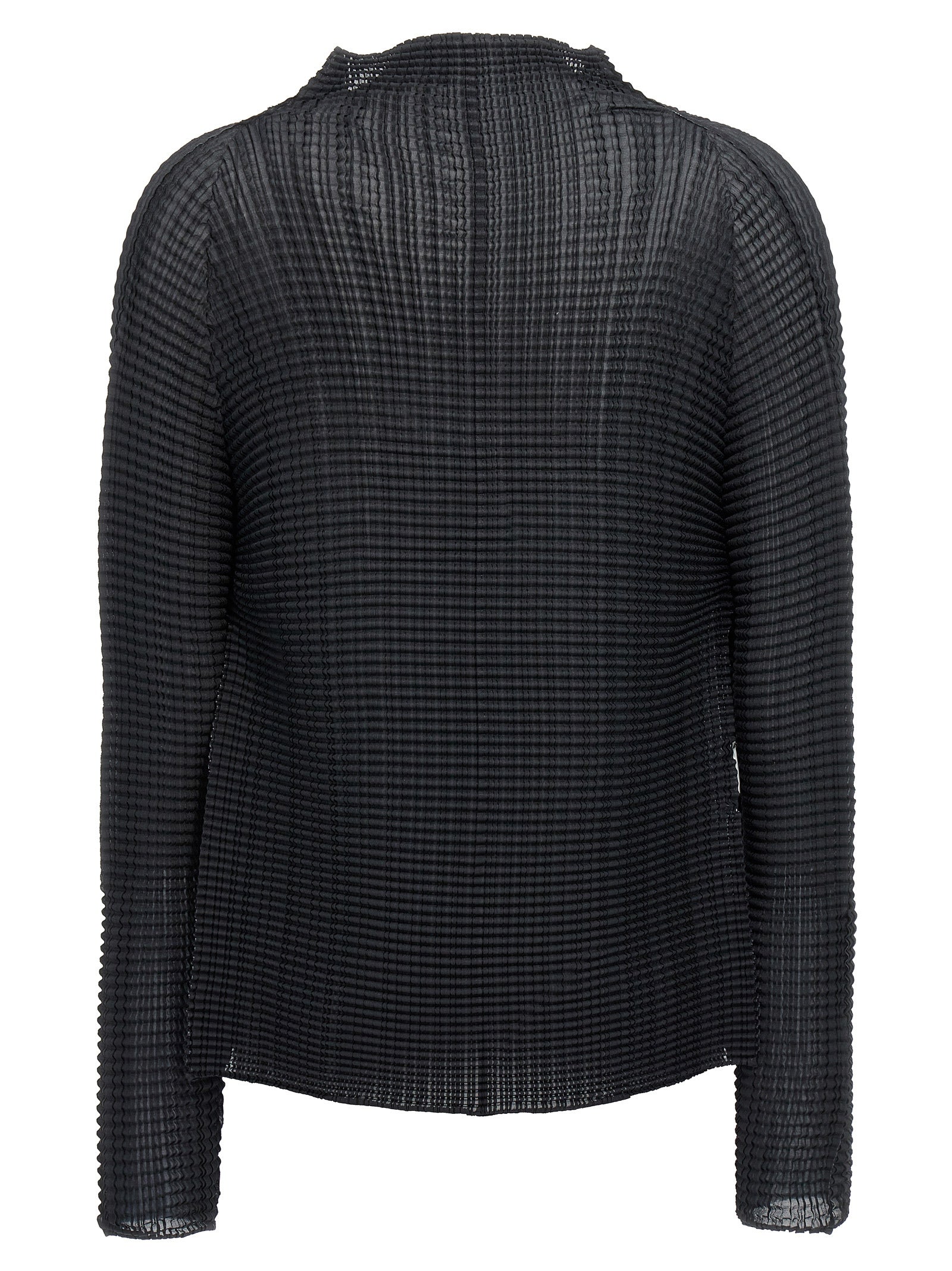 Issey Miyake Black Polyester Women's Cardigan