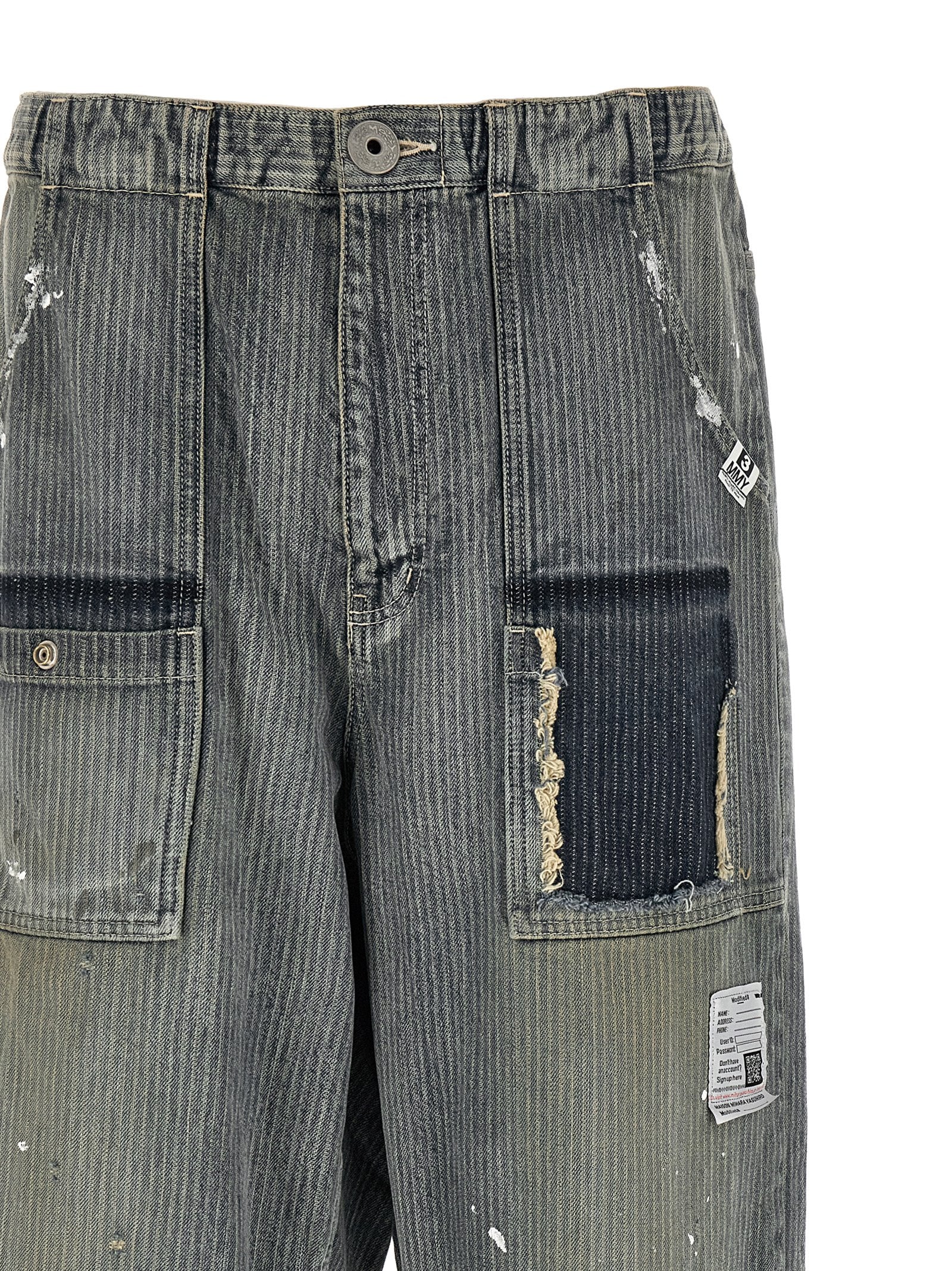 Maison Mihara Yasuhiro Blue Cotton Tapered Men's Jeans