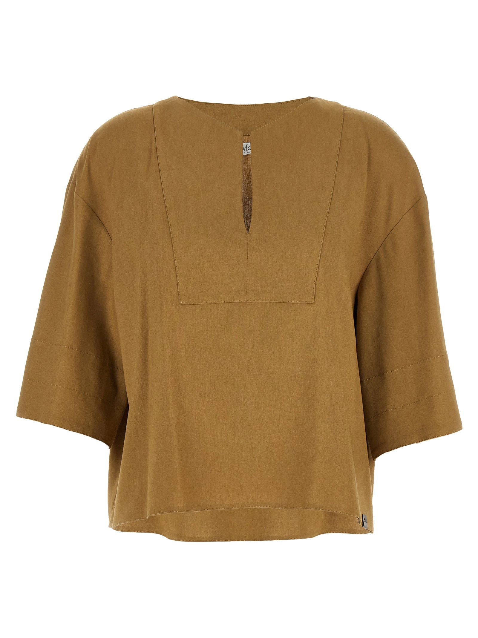 Max Mara Beige Linen Women's Blouse