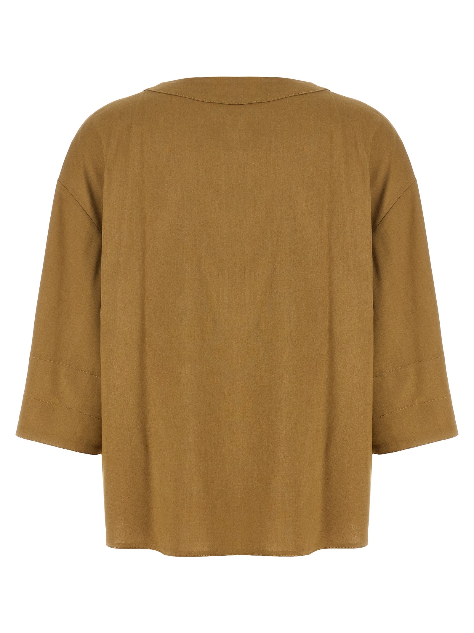 Max Mara Beige Linen Women's Blouse