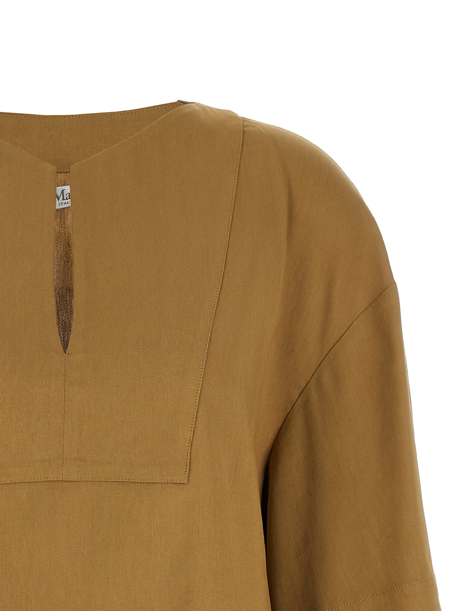 Max Mara Beige Linen Women's Blouse