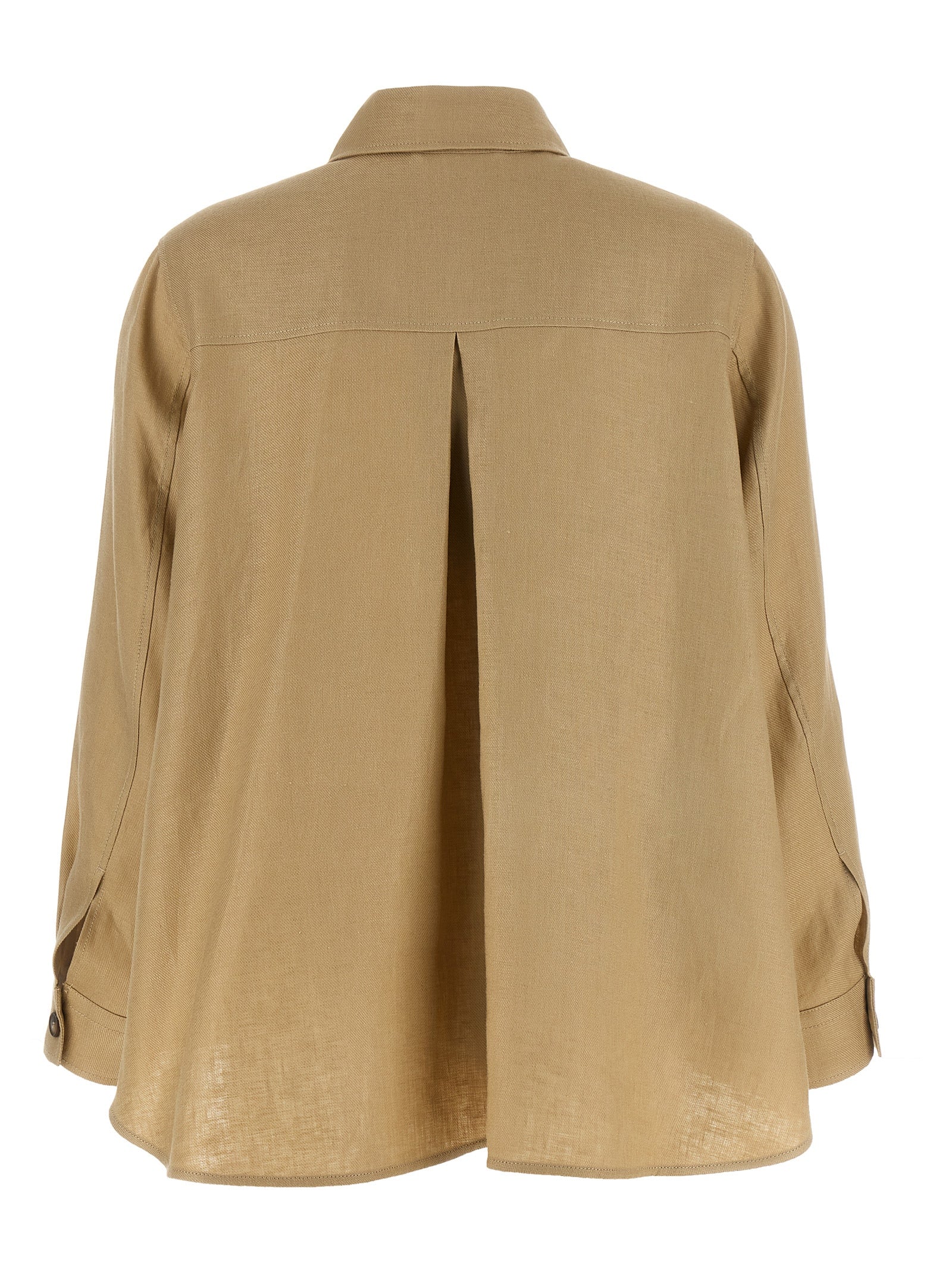 Max Mara Beige Linen Women's Blouse