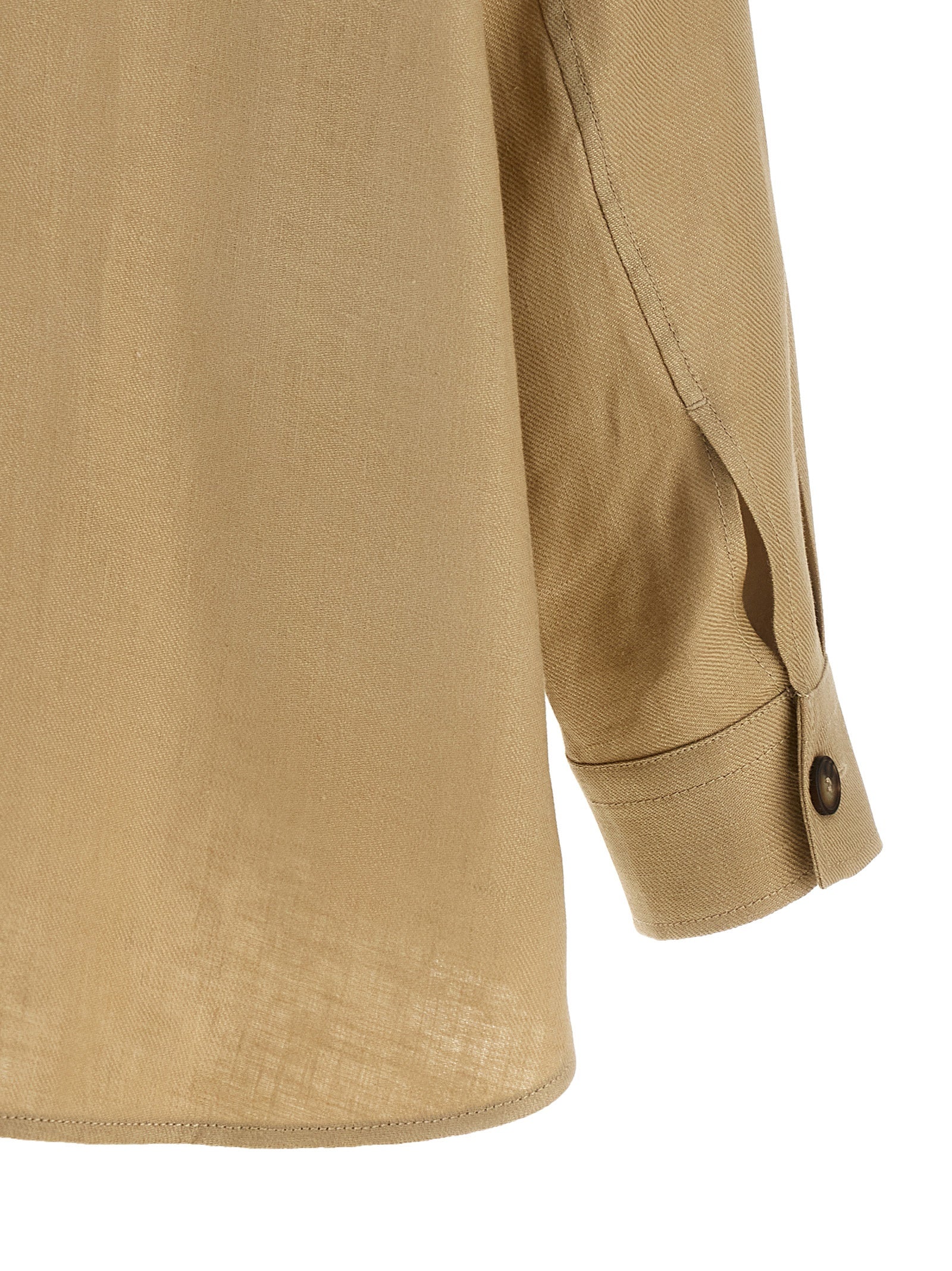 Max Mara Beige Linen Women's Blouse