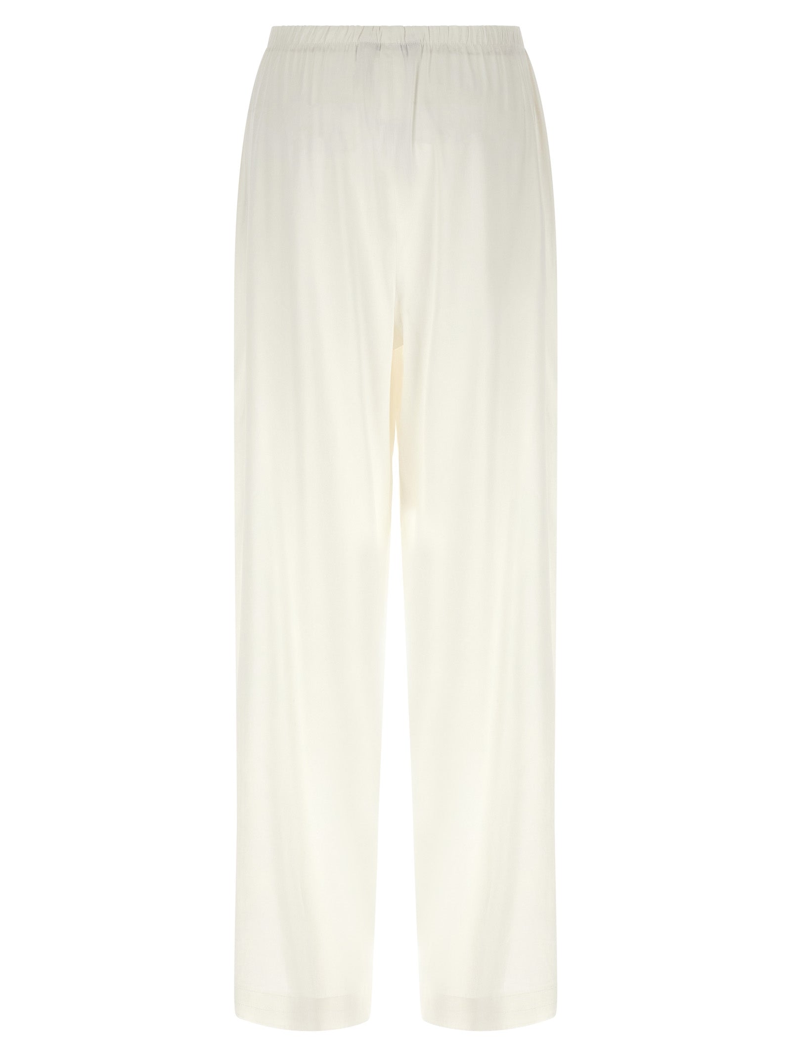 Max Mara White Linen Casual Women's Pants