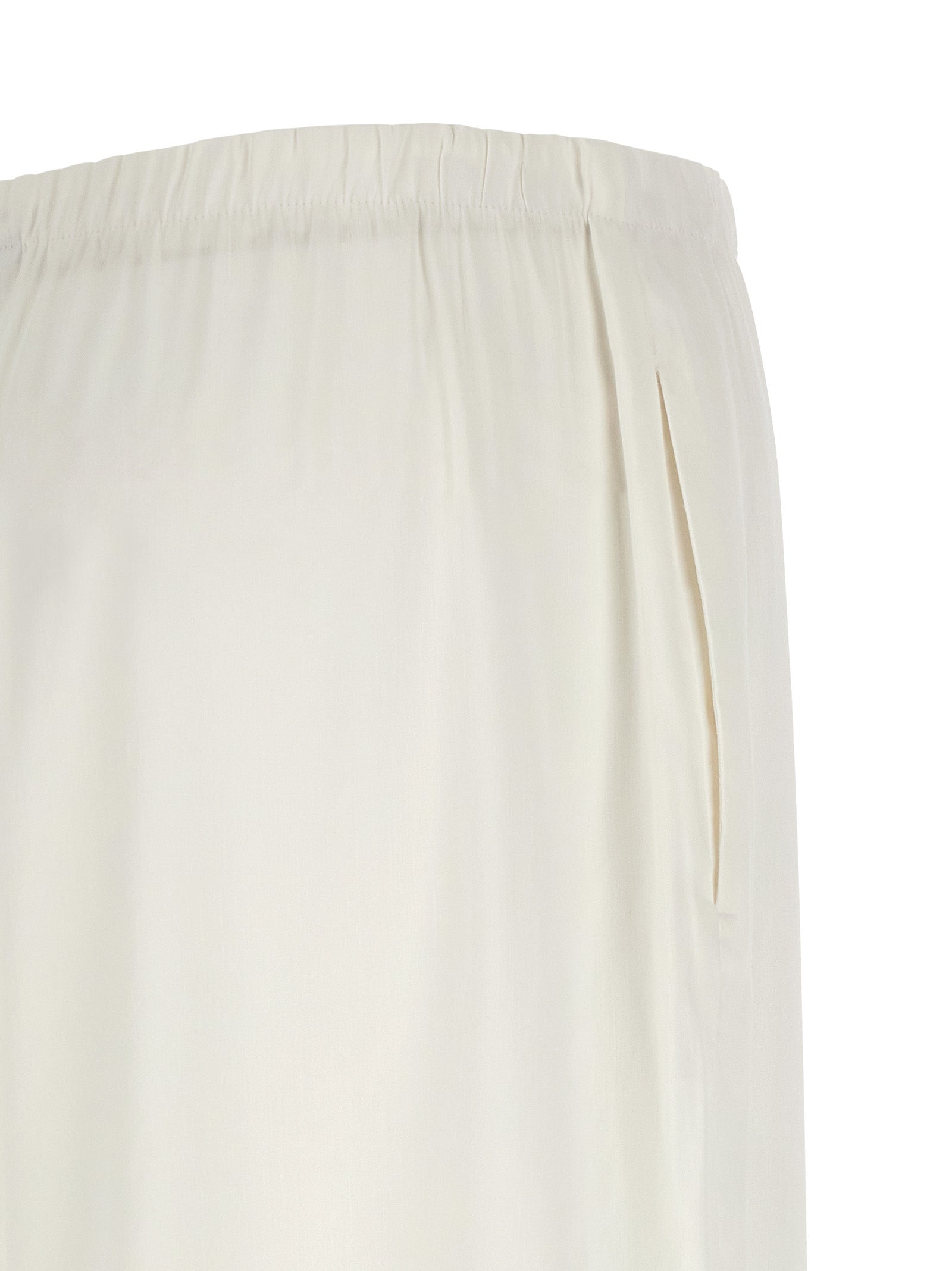 Max Mara White Linen Casual Women's Pants