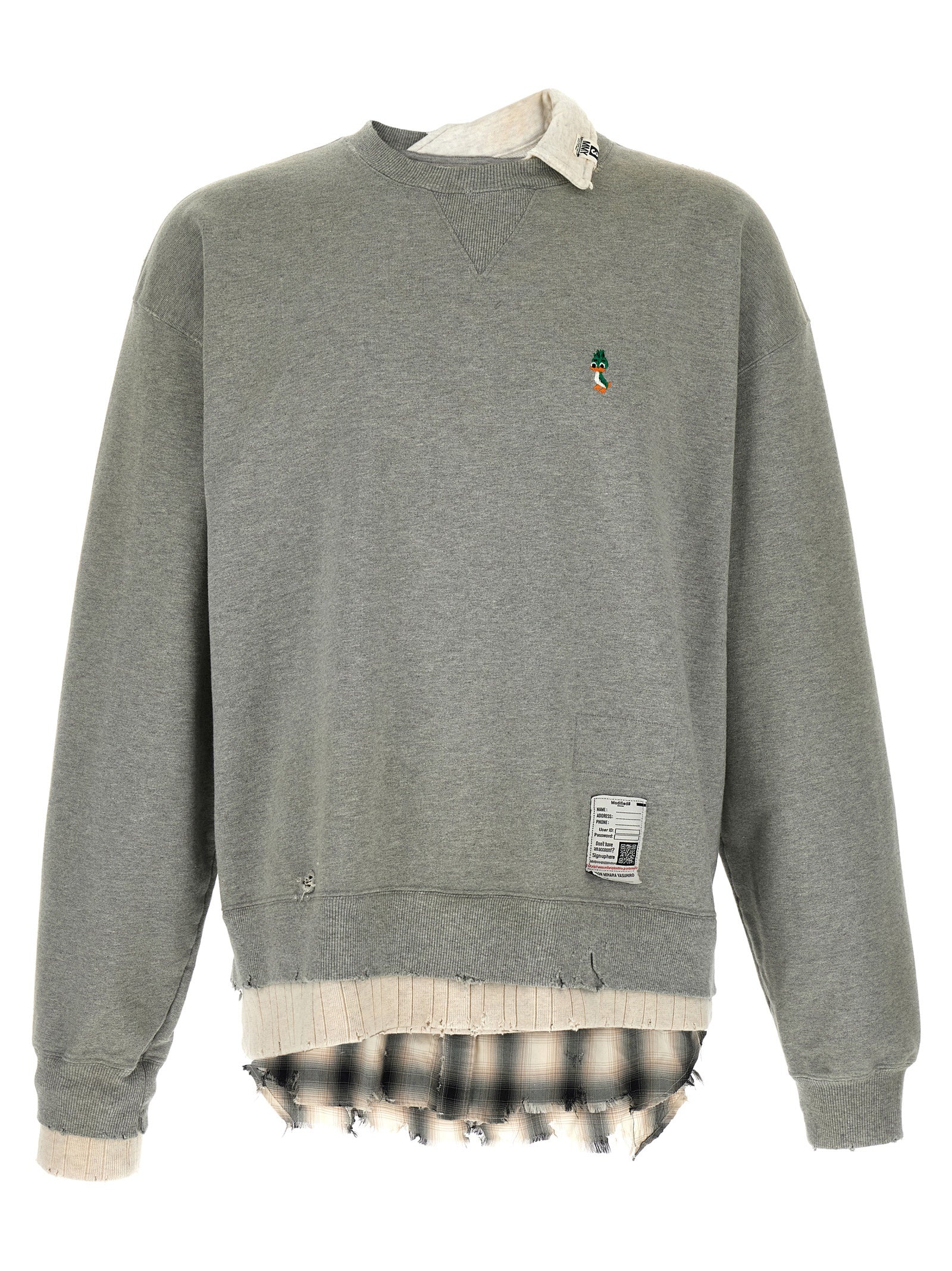 Maison Mihara Yasuhiro Gray Cotton Men's Sweatshirt