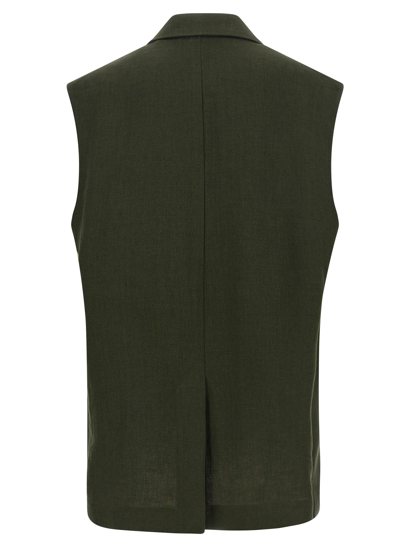 Max Mara Bicolor Linen Sleeveless Women's Jacket