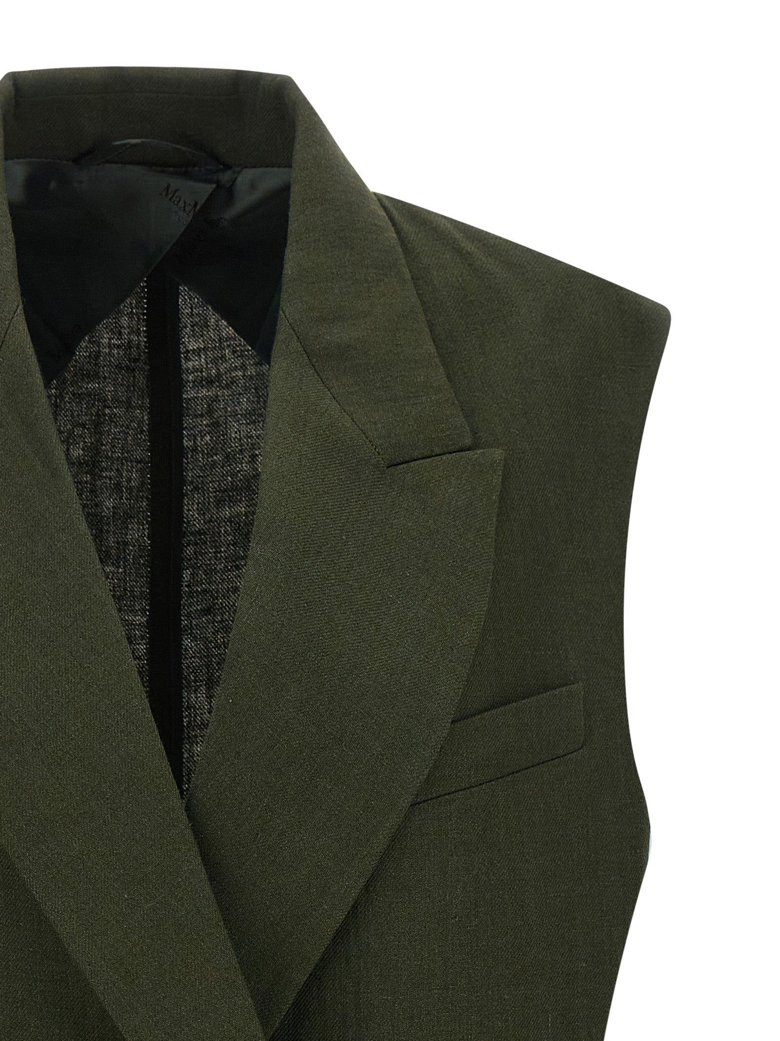Max Mara Bicolor Linen Sleeveless Women's Jacket