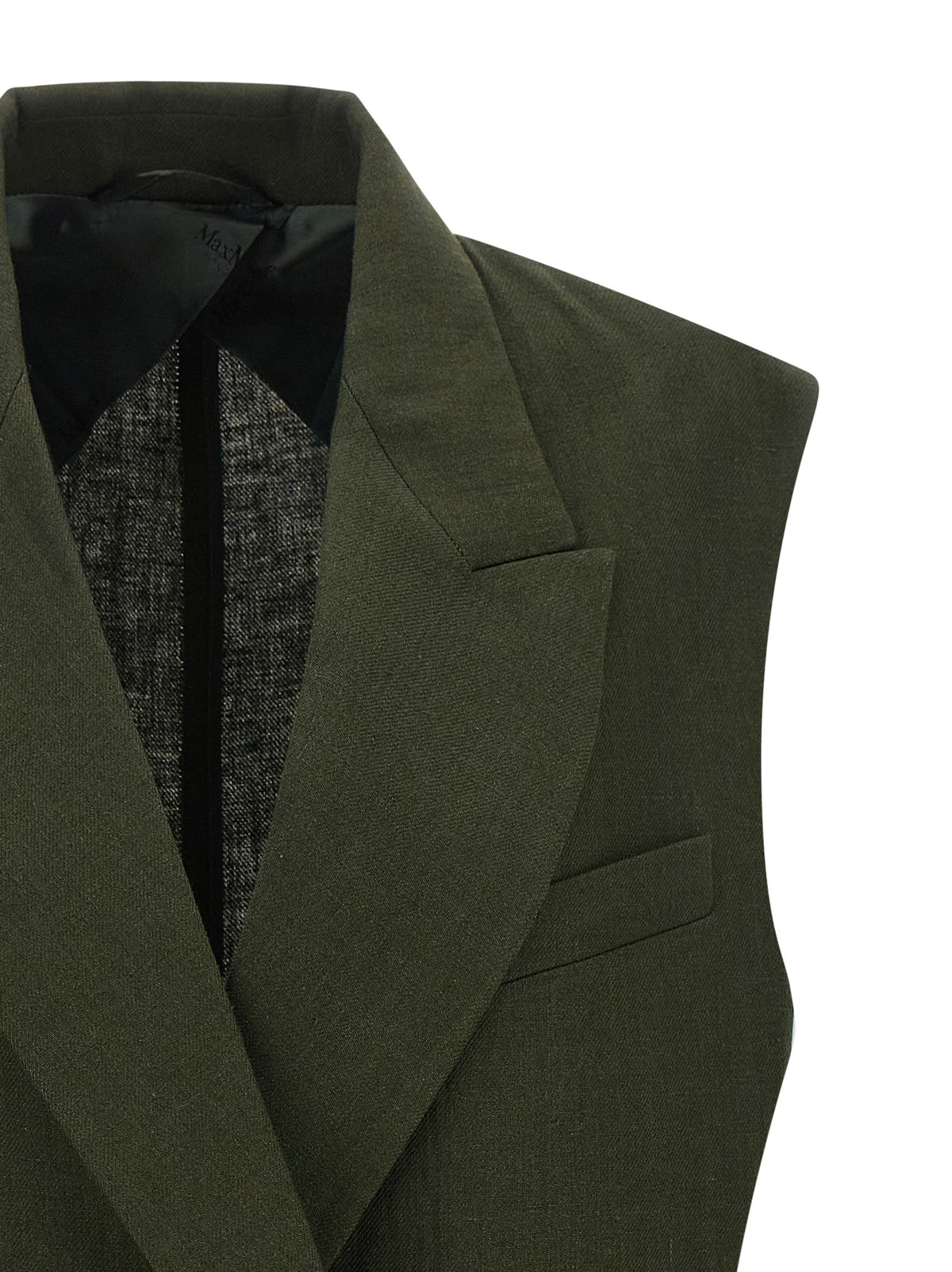 Max Mara Bicolor Linen Sleeveless Women's Jacket