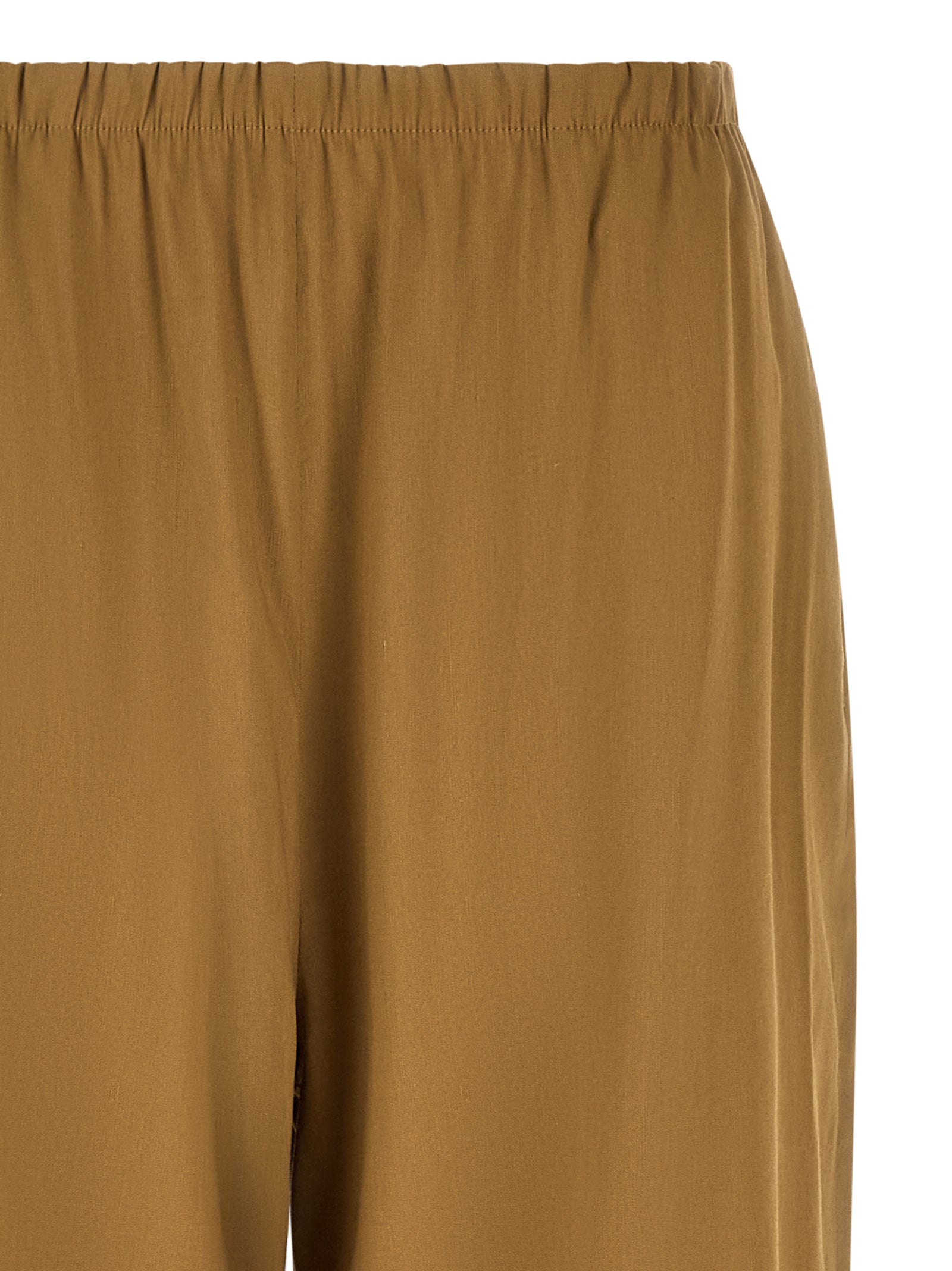 Max Mara Beige Linen Casual Women's Pants